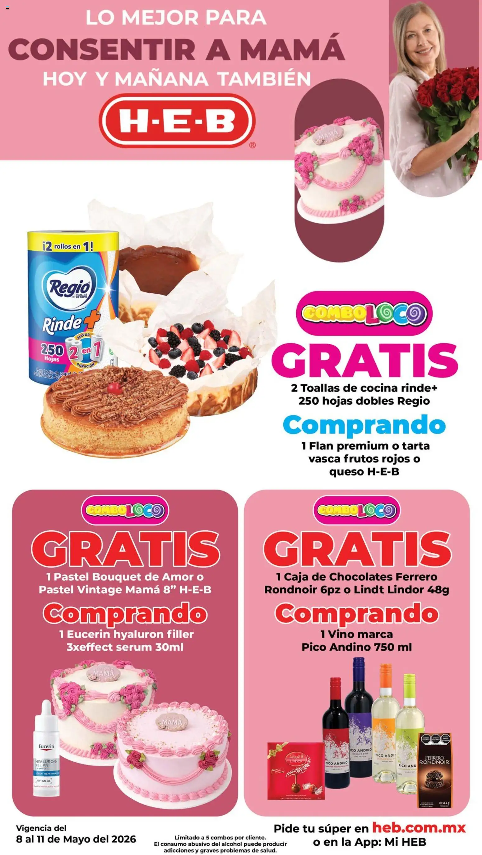 Nuevas ofertas de H-E-B válidas en toda la República Mexicana desde el 08.05.2026. ¡Encuentra las mejores ofertas en H-E-B folleto! | Página: 6 | Productos: Pastel, Pico, Caja, Toallas