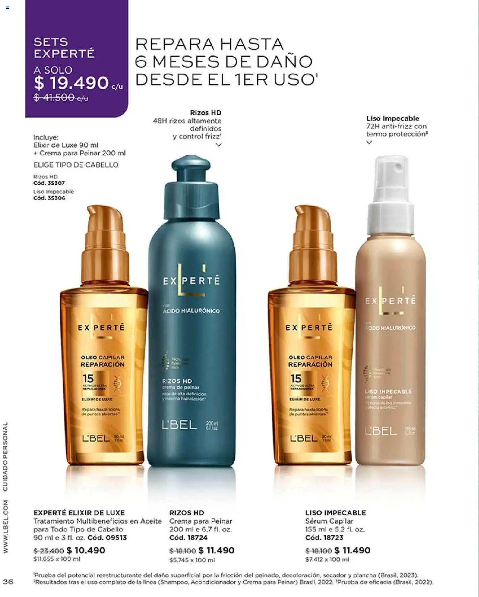 Catálogo L'Bel Campaña 11 │ válido desde el 15.06.2026 | Página: 36 | Productos: Plancha, Termo, Aceite, Crema
