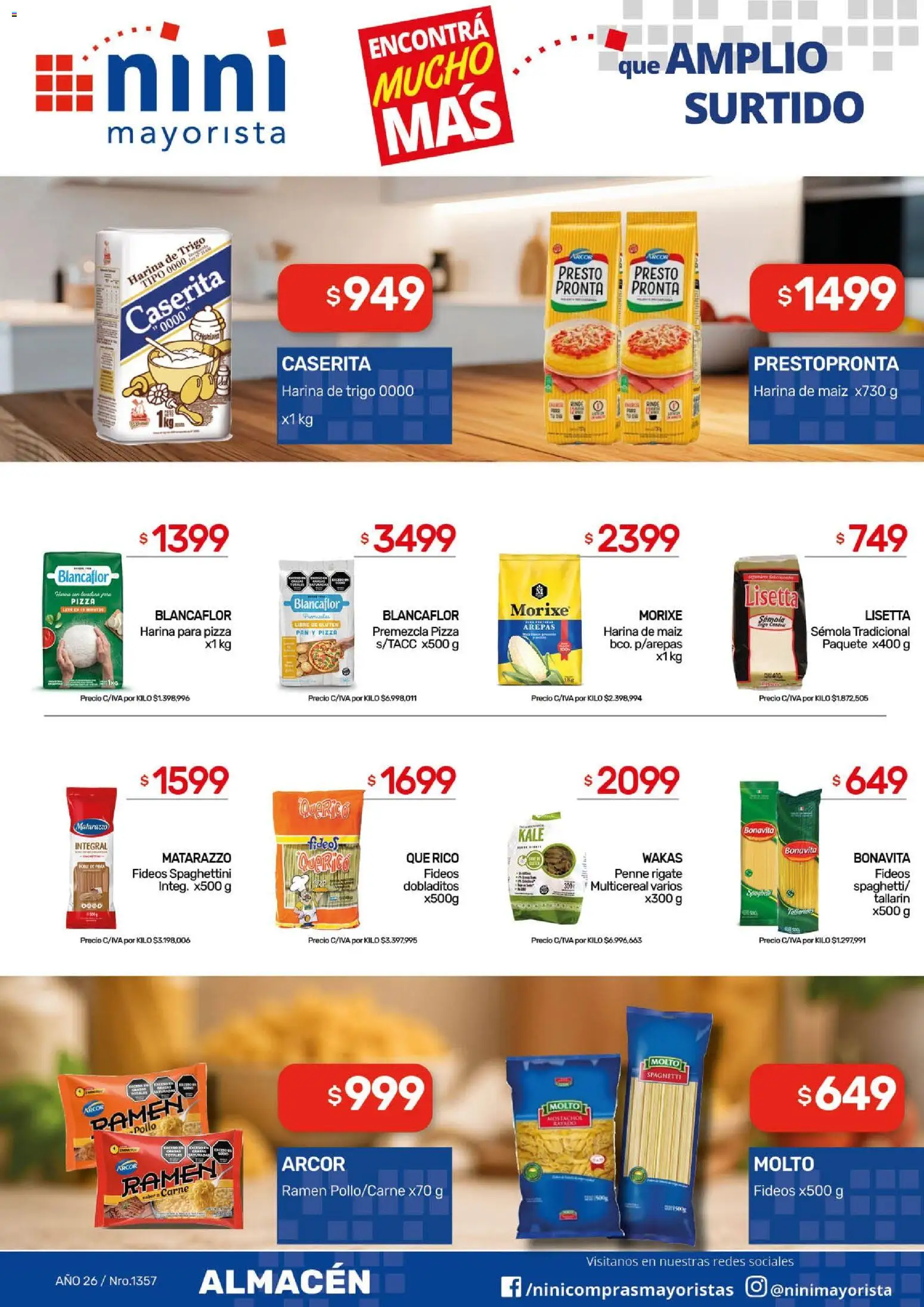 NINI Mayorista ofertas │ válido desde el 27.04.2026 | Página: 22 | Productos: Pollo, Harina, Pizza, Fideos