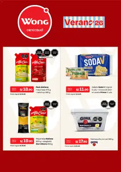 Vista previa de folleto Wong catálogo de la Wong válido desde 06/07/2026 | Página: 2 | Productos: Leche, Mantequilla, Aceite, Crema