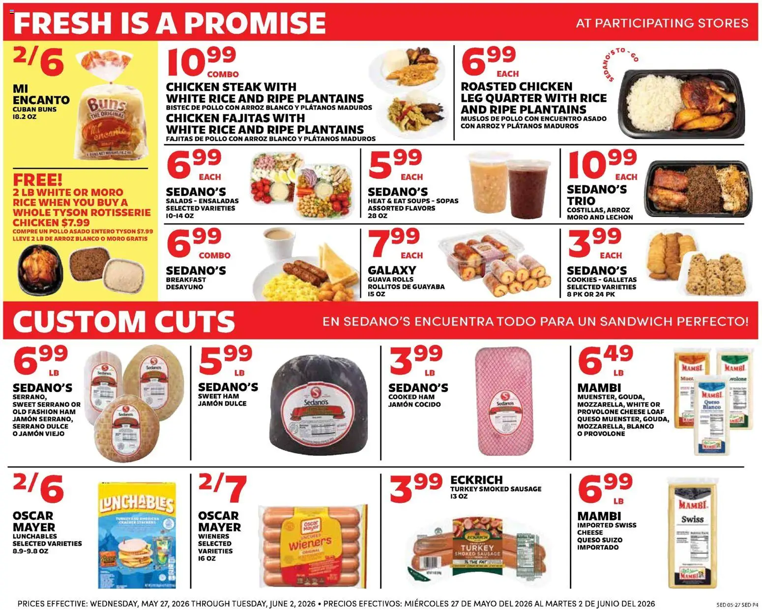 Sedano's Weekly Ad - valid from 27.05.2026 | Page: 4 | Products: Cheese, Ham, Rice, Sausage