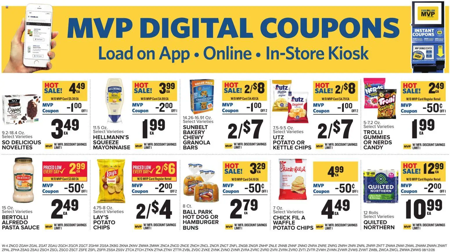 Food Lion Weekly Ad - valid from 08/12/2026 | Page: 16 | Products: Candy, Hamburger, Mayonnaise, Kettle