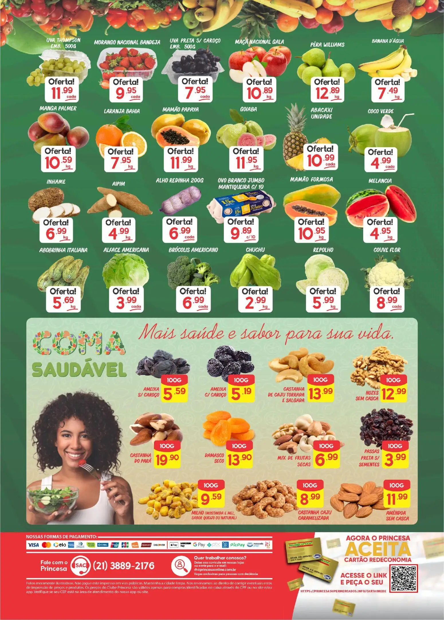 Princesa Folheto - válido de 18/08/2026 | Página: 2 | Produtos: Coco, Melancia, Uva, Abacaxi