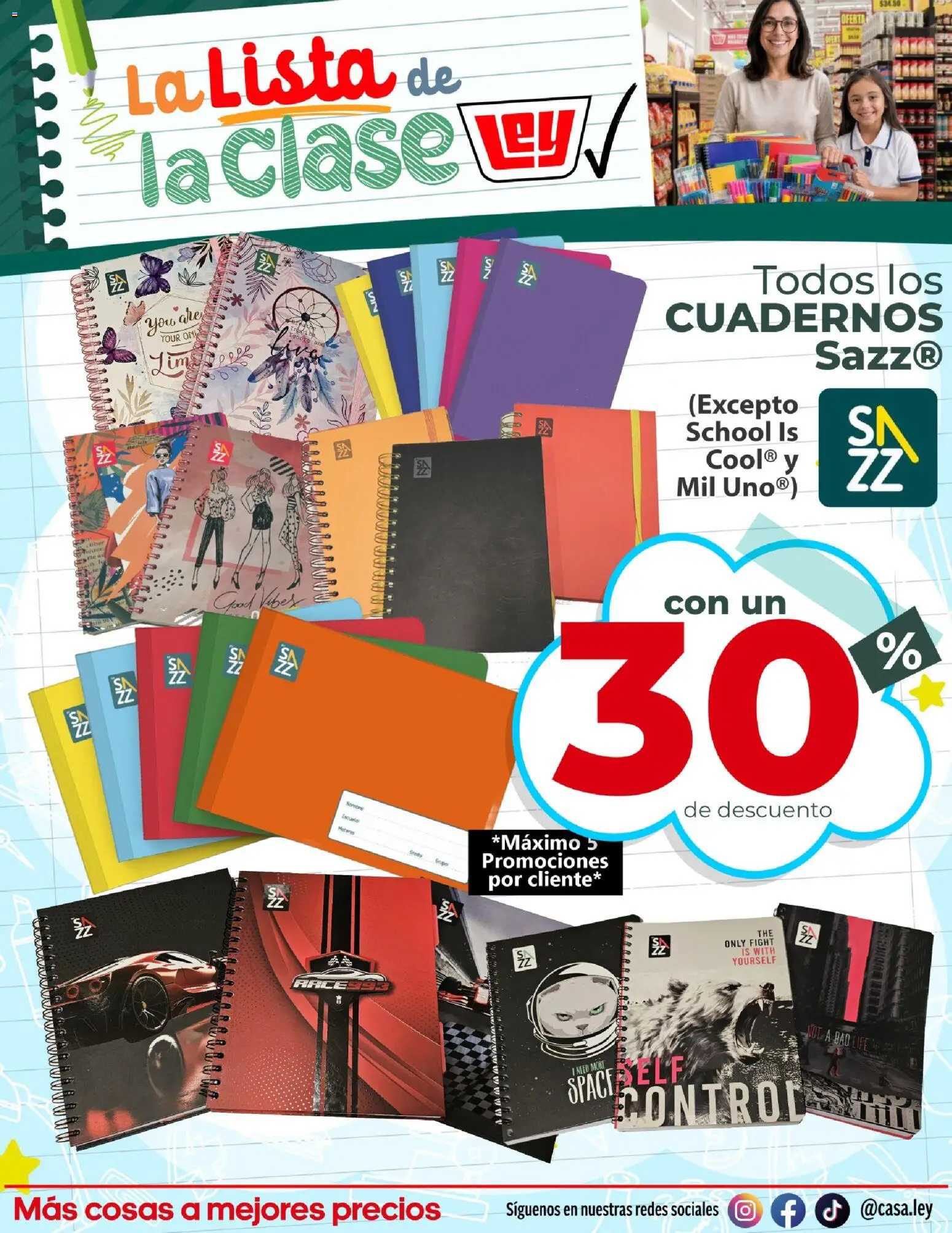 Nuevas ofertas de Casa Ley válidas en toda la República Mexicana desde el 29/08/2026. ¡Encuentra las mejores ofertas en Casa Ley folleto La Lista de la Clase! | Página: 6 | Productos: Cuadernos