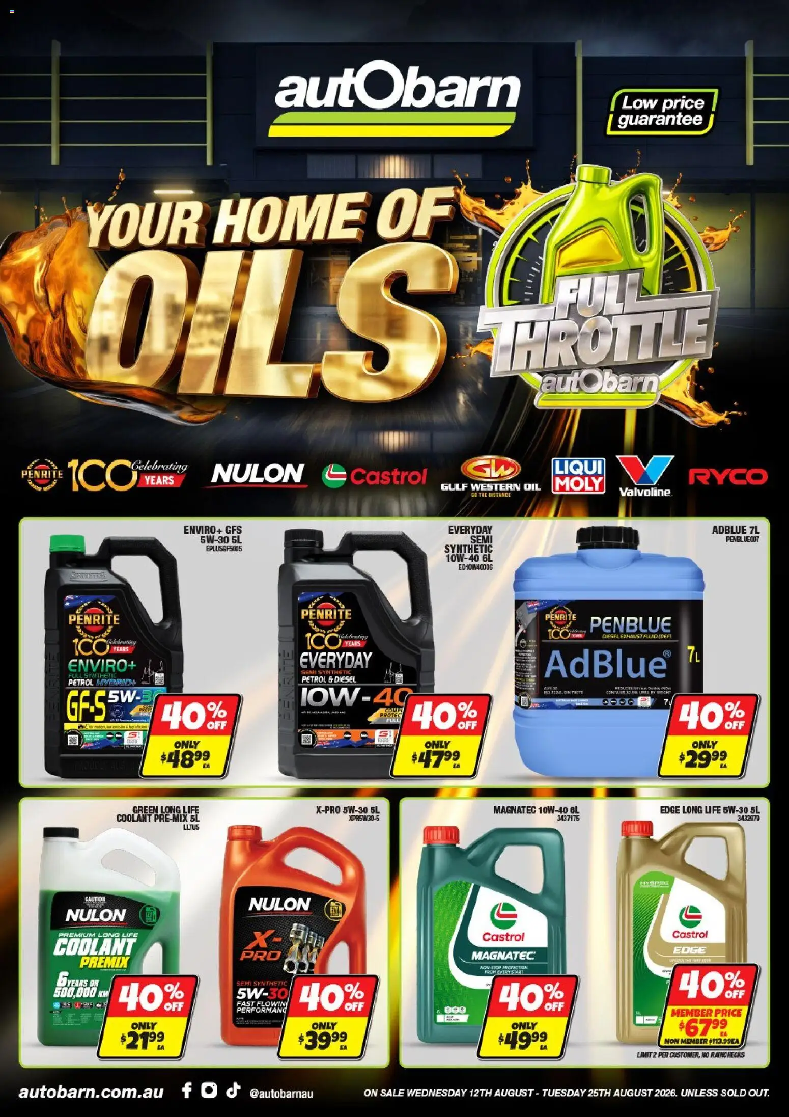 Autobarn catalogue - valid from 12/08/2026 | Page: 1 | Products: Oil