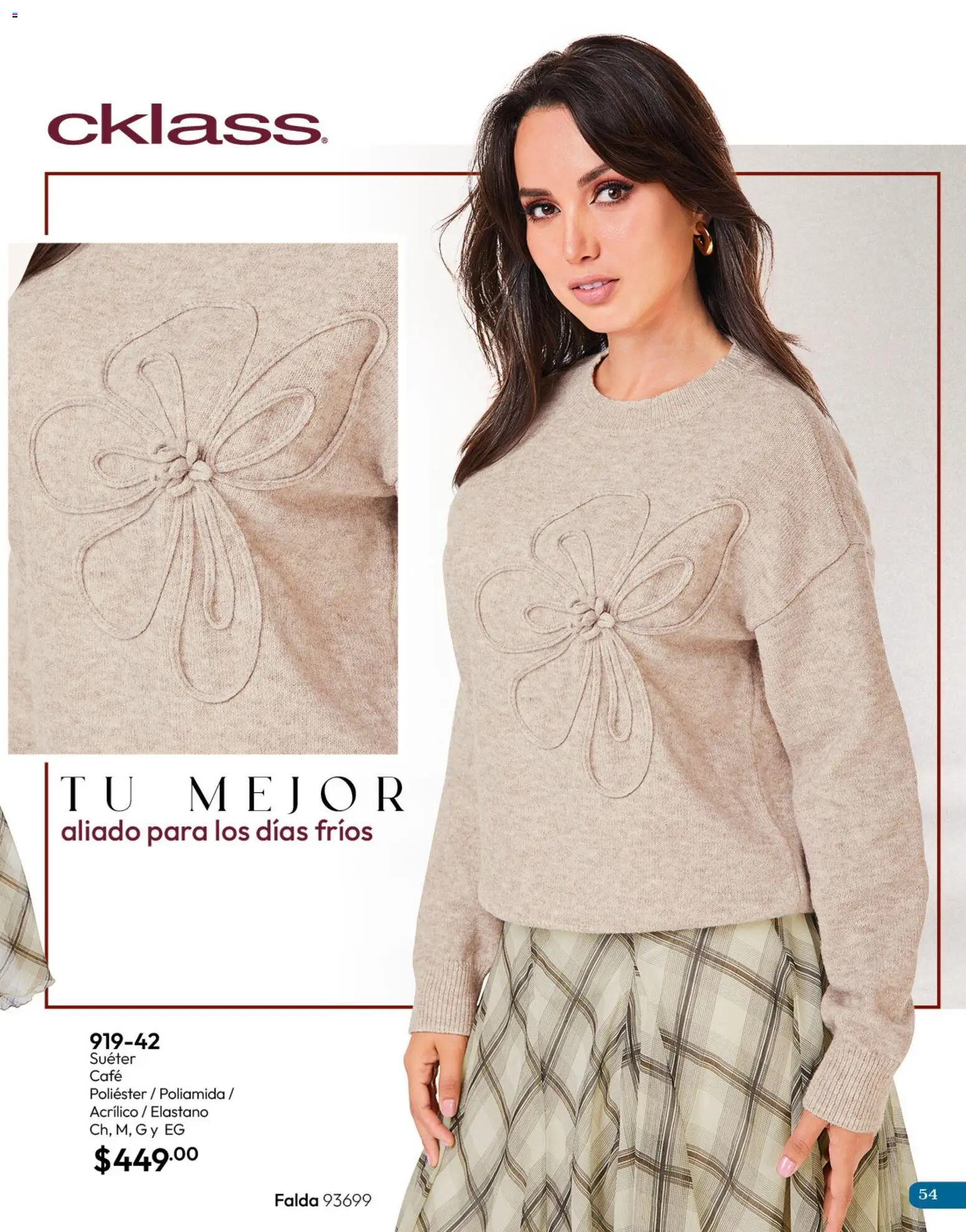 Nuevas ofertas de Cklass válidas en toda la República Mexicana desde el 11/09/2026. ¡Encuentra las mejores ofertas en Cklass catálogo Invierno! | Página: 55 | Productos: Suéter, Café, Falda