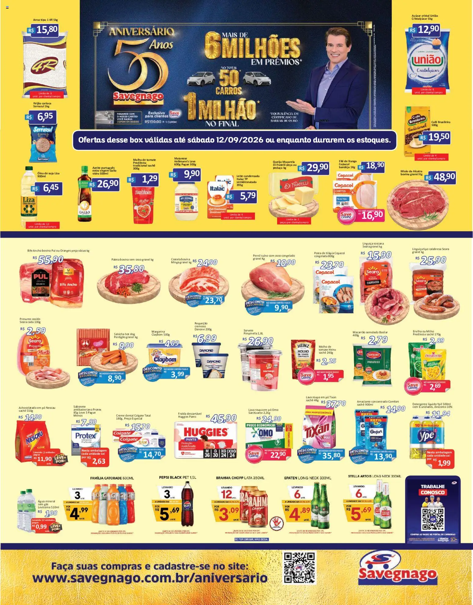 Savegnago Folheto - válido de 10/09/2026 | Página: 1 | Produtos: Ervilha, Nescau, Presunto, Creme