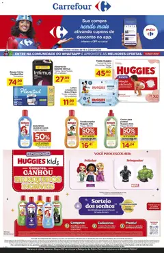 Carrefour ofertas Semanal - Pré-Visualização do folheto da loja Carrefour, válido de 16/07/2026 | Página: 1 | Produtos: Lenço, Caixa, Sal, Absorvente
