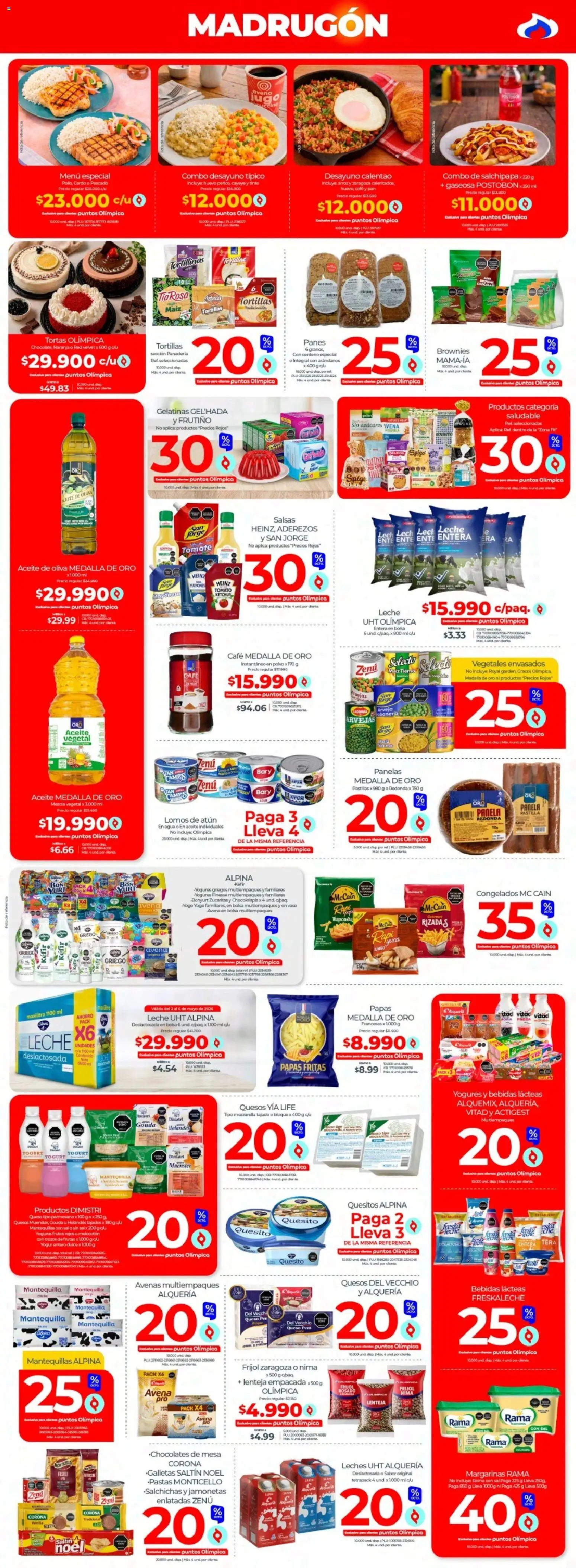 Olímpica revista - valida desde el 02.05.2026 | Página: 2 | Productos: Papas fritas, Taburete, Panela, Crema de leche