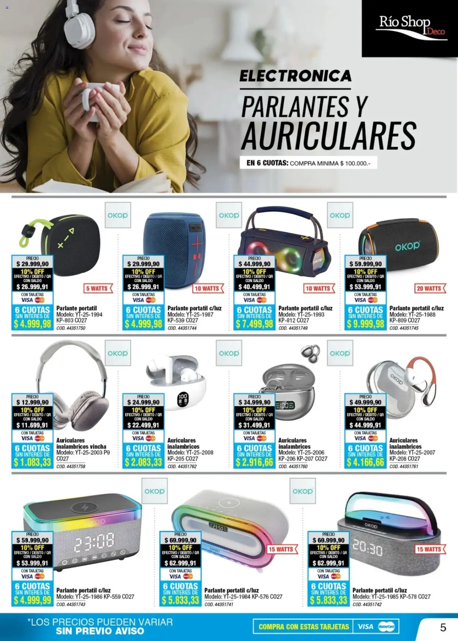 Río Shop Deco catálogo │ válido desde el 26.05.2026 | Página: 5 | Productos: Vincha, Auriculares, Parlante