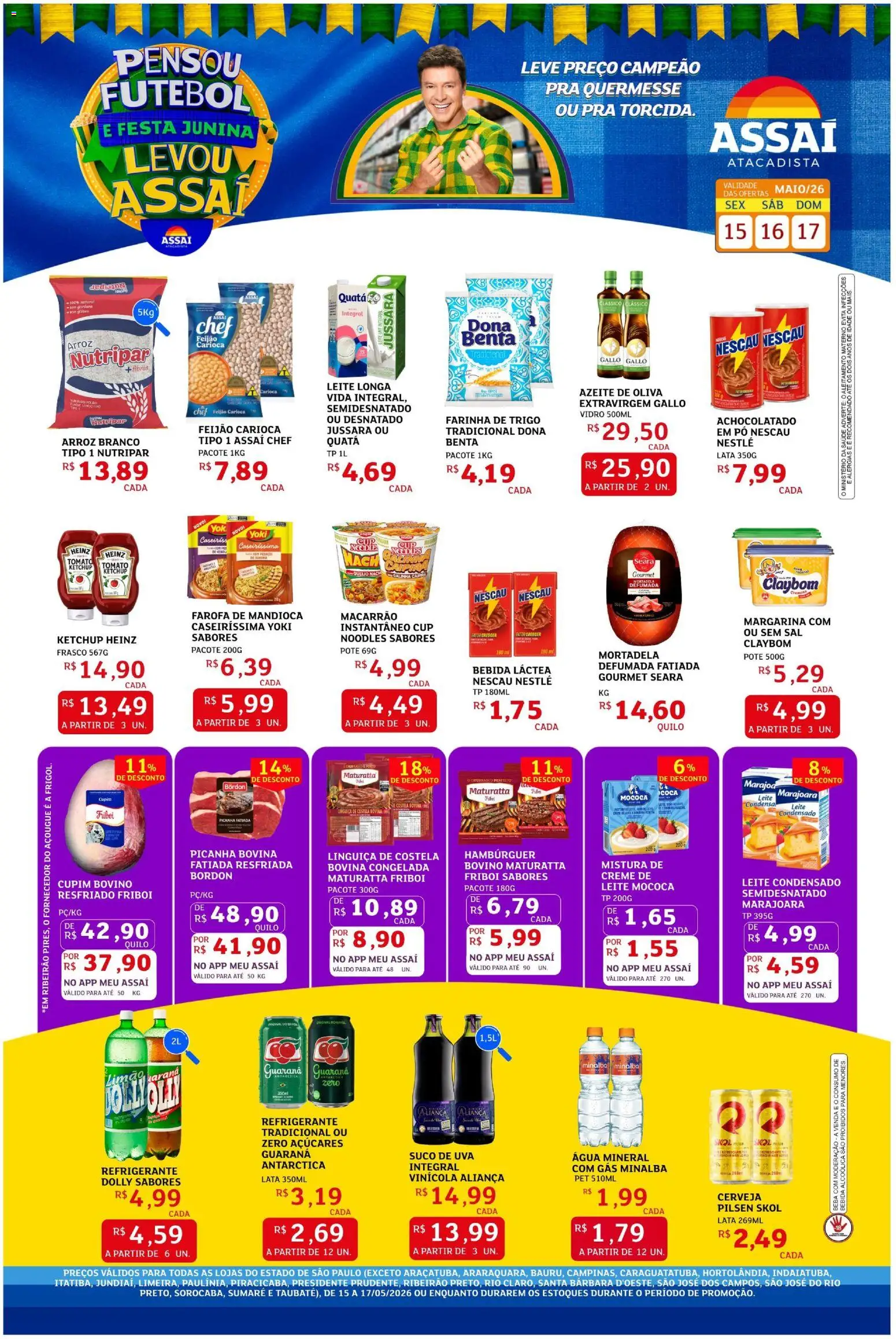 Assaí Atacadista Folheto - válido de 15.05.2026 | Página: 1 | Produtos: Feijão, Aliança, Refrigerante, Leite condensado