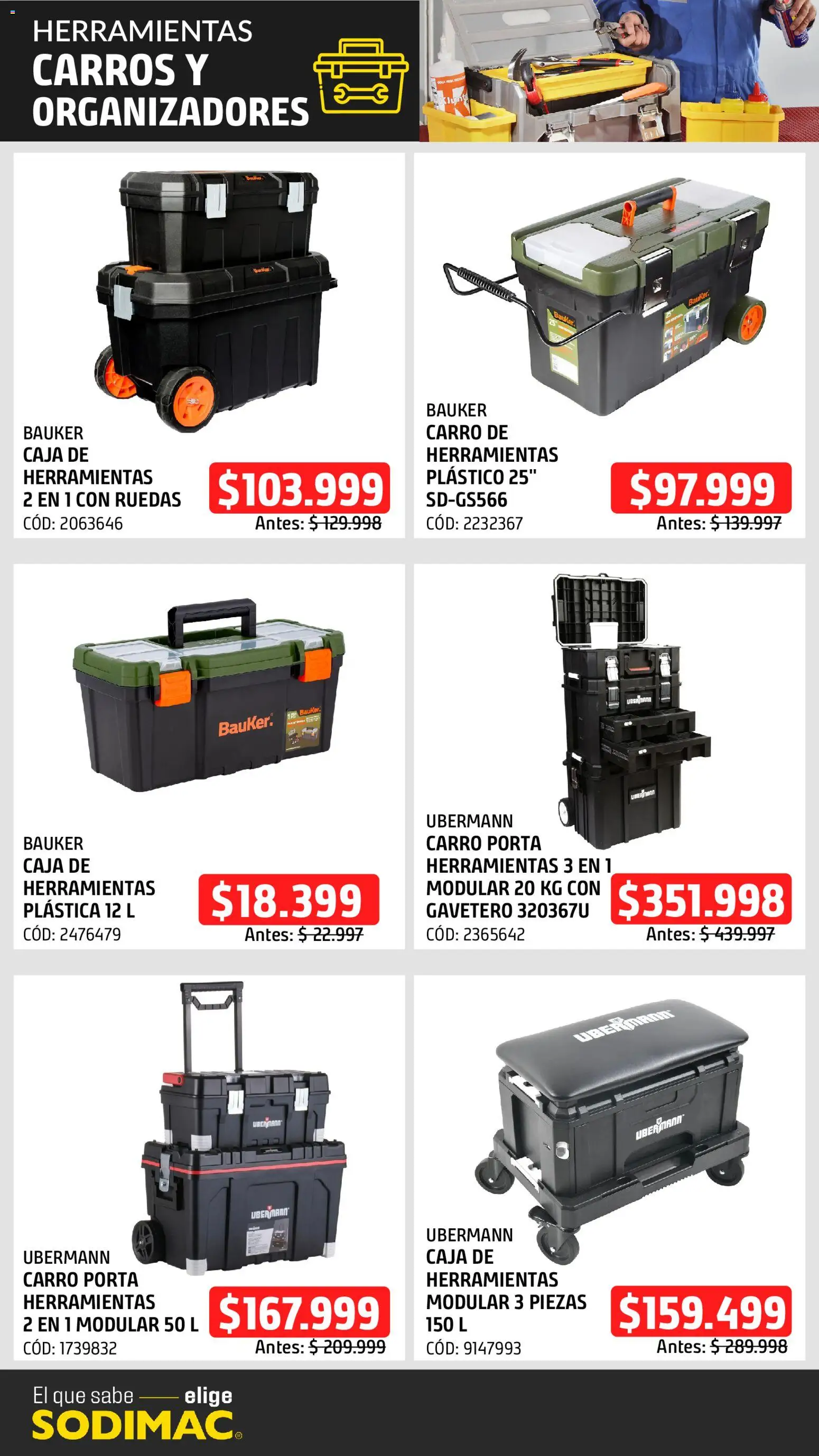 Sodimac catálogo │ válido desde el 16.06.2026 | Página: 8 | Productos: Caja de herramientas, Modular, Caja