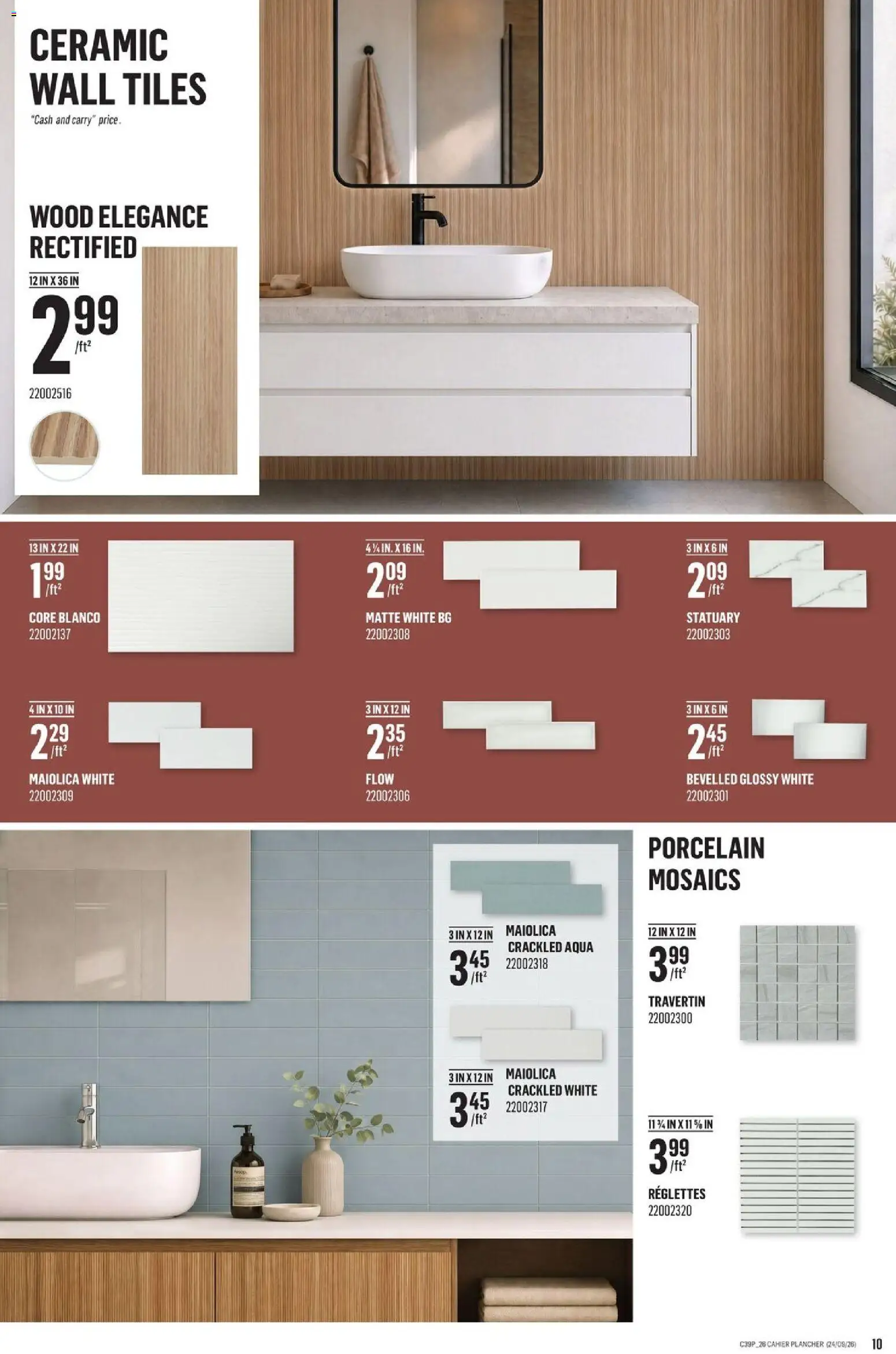Canac flyer valid from Sep 24, 2026 | Page: 10 | Products: Tiles