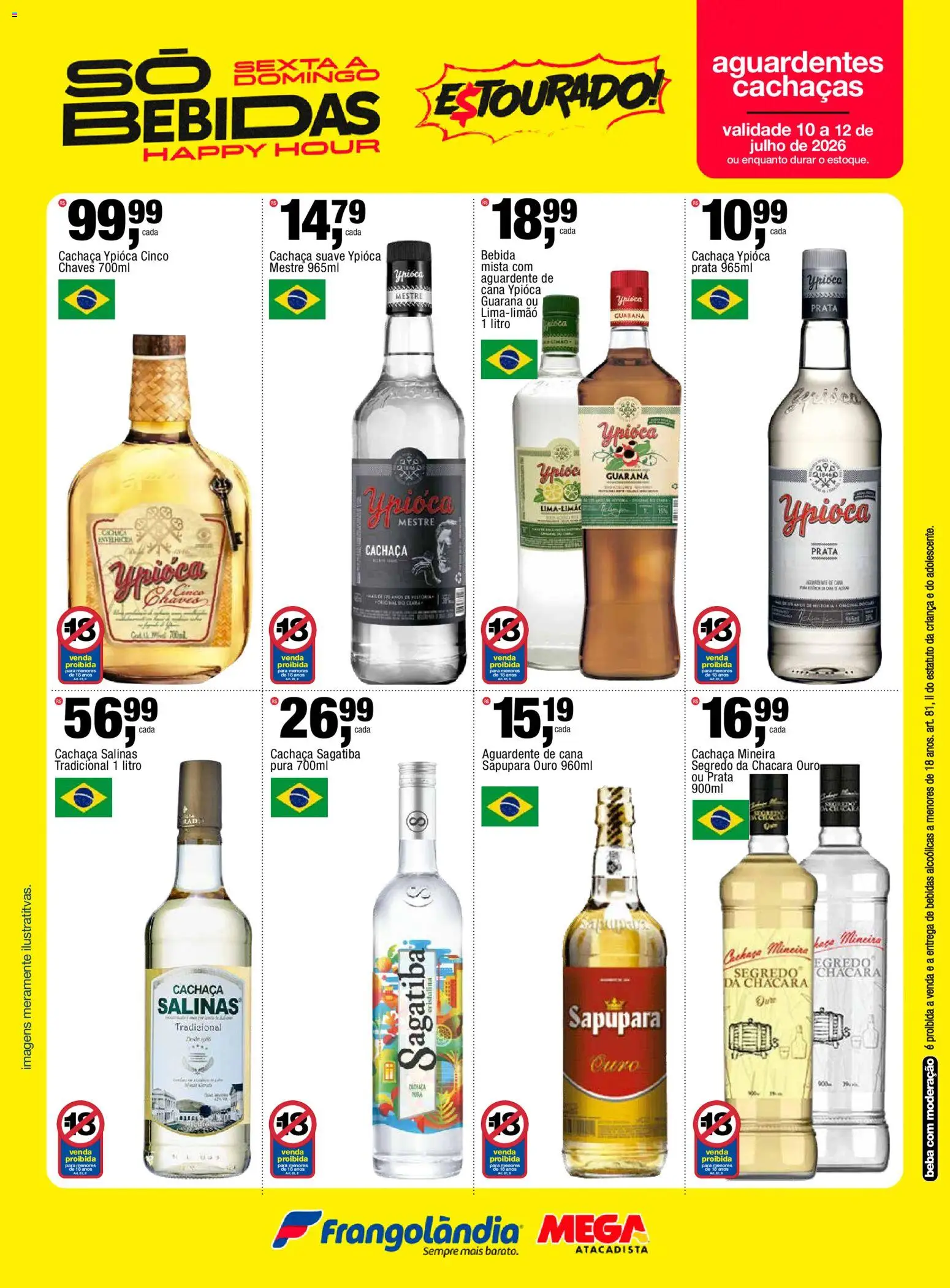 Frangolândia Folheto - válido de 09/07/2026 | Página: 3 | Produtos: Guaraná, Cachaça, Base, Bebida