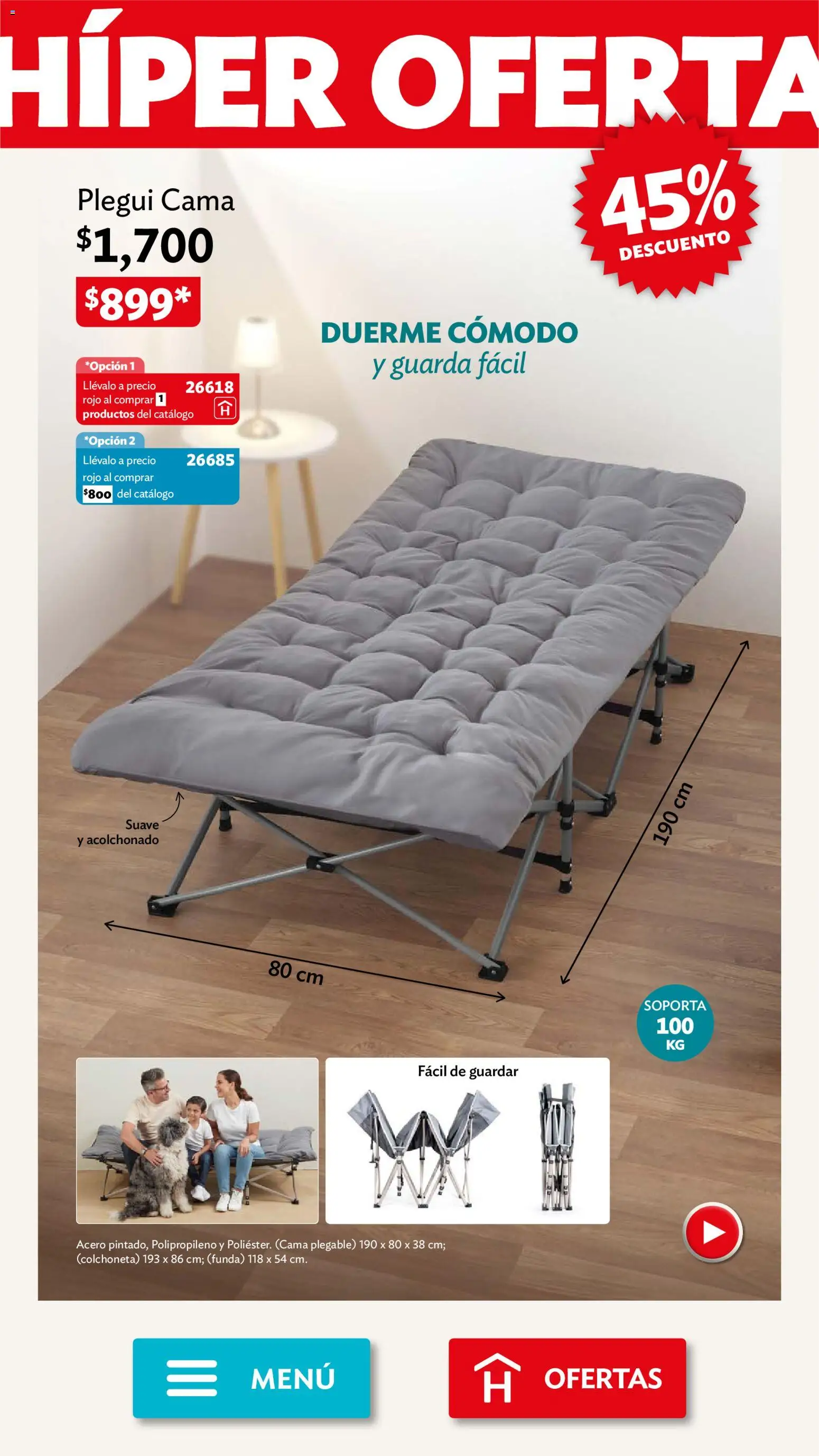Nuevas ofertas de Betterware válidas en toda la República Mexicana desde el 28/09/2026. ¡Encuentra las mejores ofertas en Betterware campaña 10 2026! | Página: 7 | Productos: Colchoneta, Funda, Cama