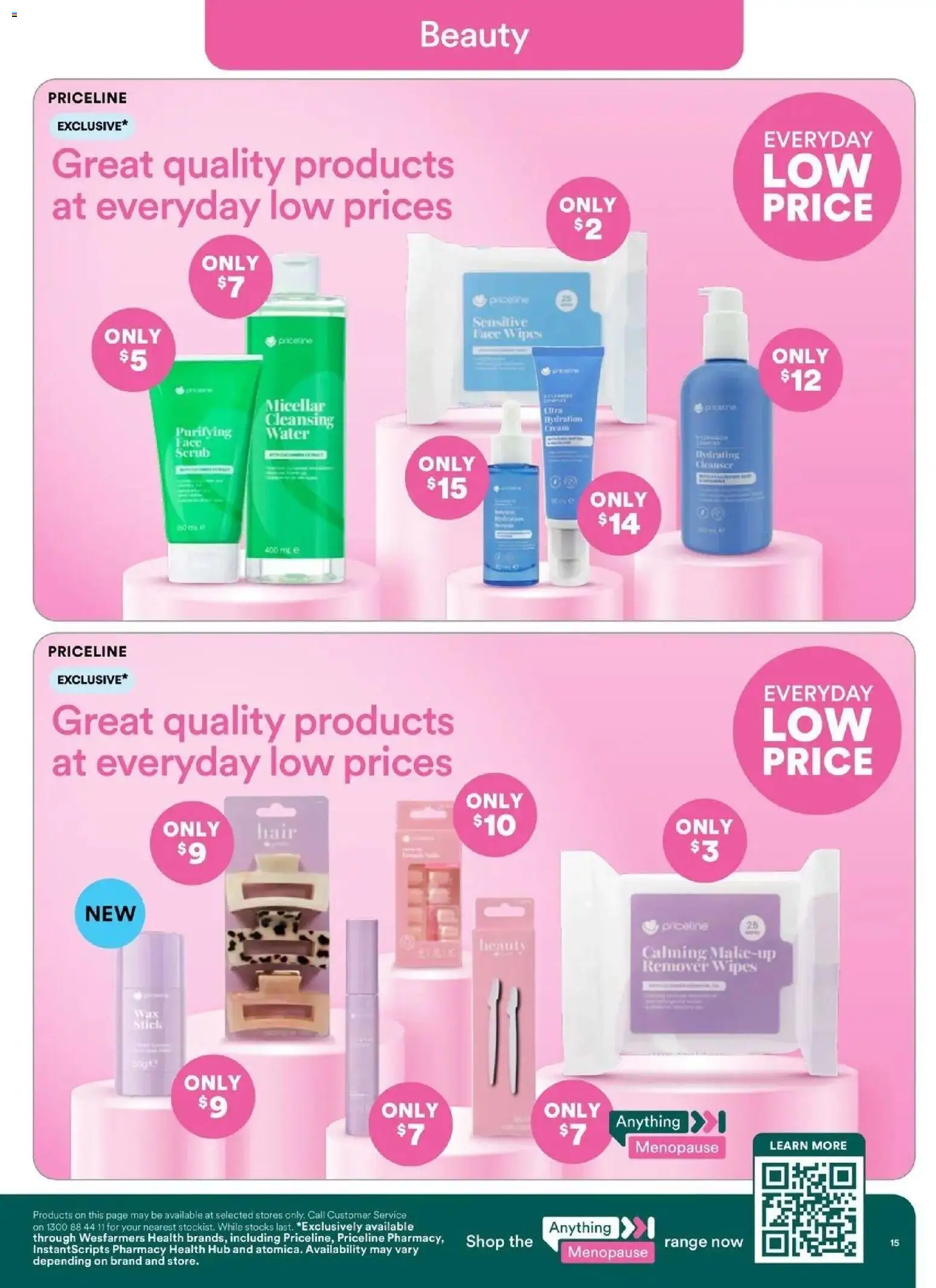 Priceline Pharmacy catalogue - valid from 01/07/2026 | Page: 15 | Products: Scrub, Makeup, Cream, Water