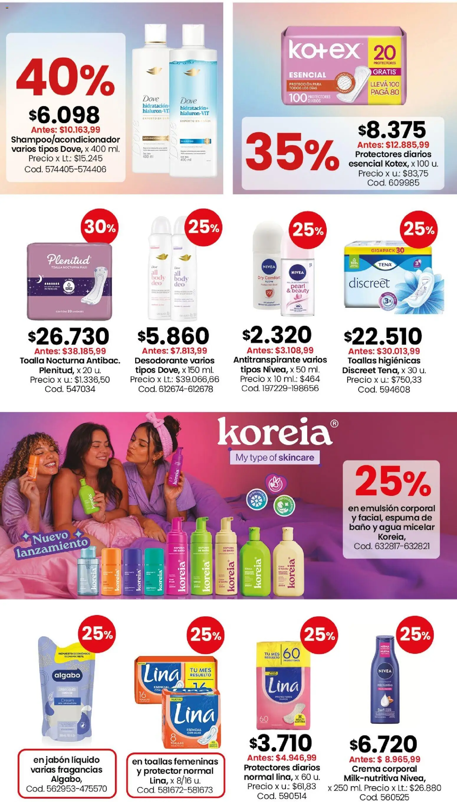 Coto - Perfumería y limpieza │ válido desde el 31/08/2026 | Página: 5 | Productos: Shampoo, Desodorante, Toallas higiénicas, Protectores diarios
