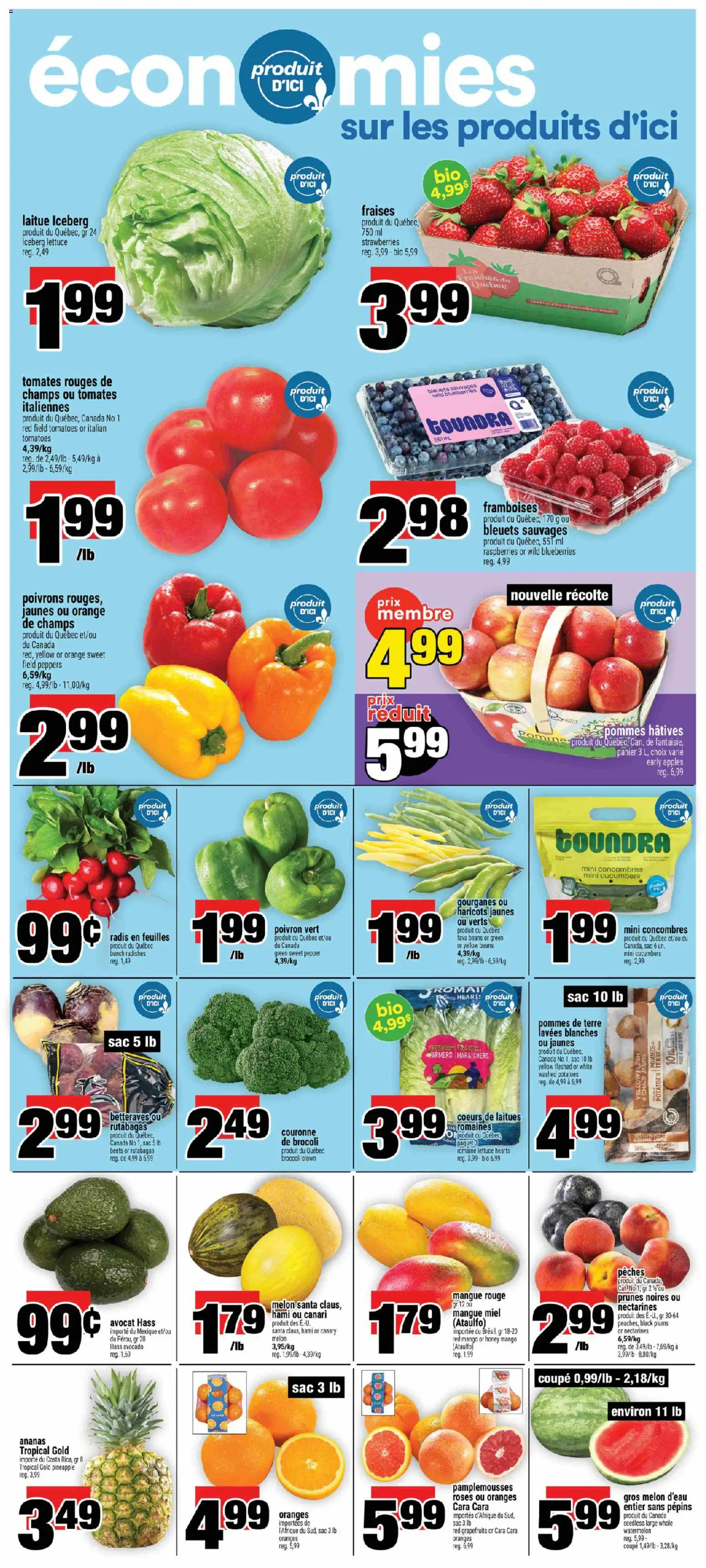 Super C flyer valid from Aug 20, 2026 | Page: 6 | Products: Broccoli, Nectarines, Prunes, Beans