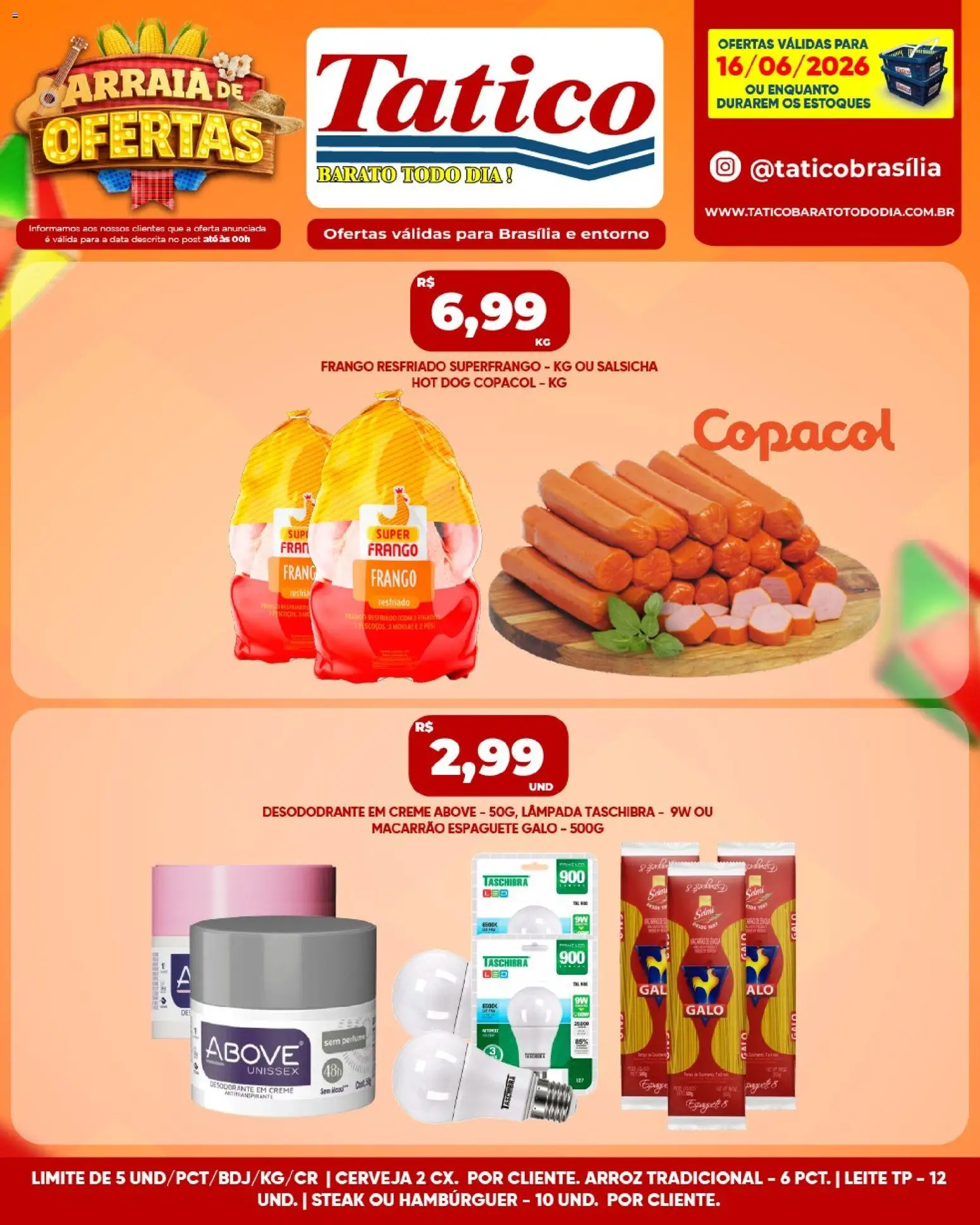 Tatico Folheto - válido de 16.06.2026 | Página: 5 | Produtos: Desodorante, Leite, Cerveja, Creme
