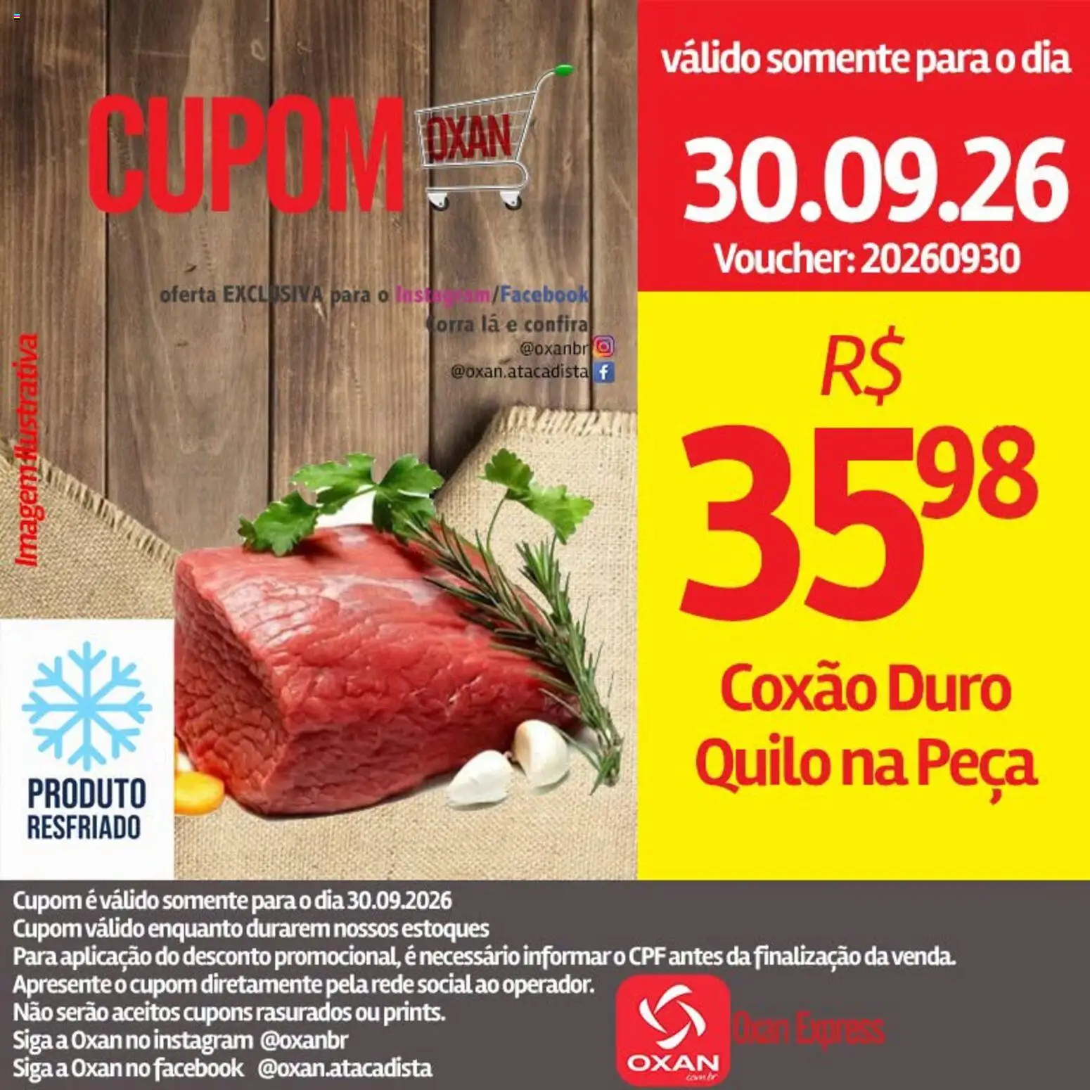 Oxan Atacadista Folheto - válido de 30/09/2026 | Página: 4 | Produtos: Coxão duro