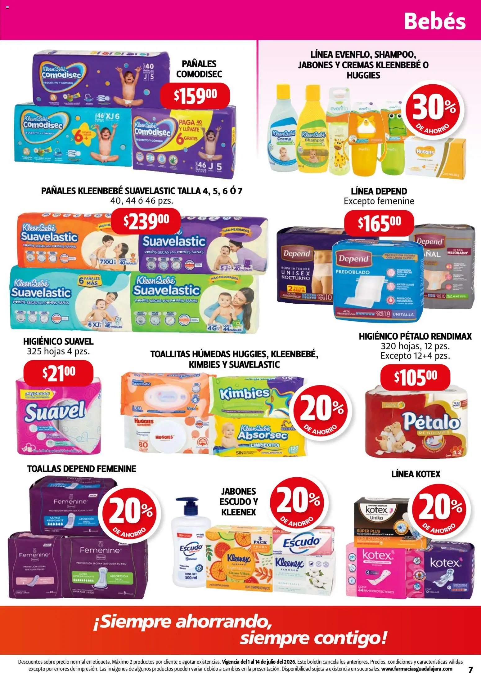 Nuevas ofertas de Farmacia Guadalajara válidas en toda la República Mexicana desde el 01/07/2026. ¡Encuentra las mejores ofertas en Farmacia Guadalajara catálogo! | Página: 7