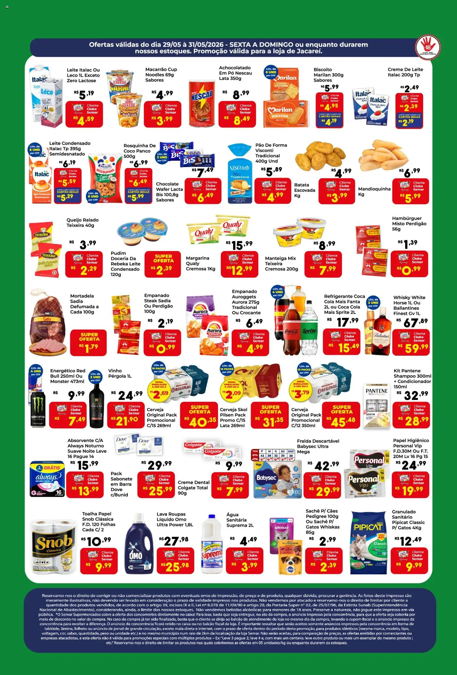 Semar Supermercado Folheto - válido de 29.05.2026 | Página: 2 | Produtos: Pão, Vinho, Carne, Creme