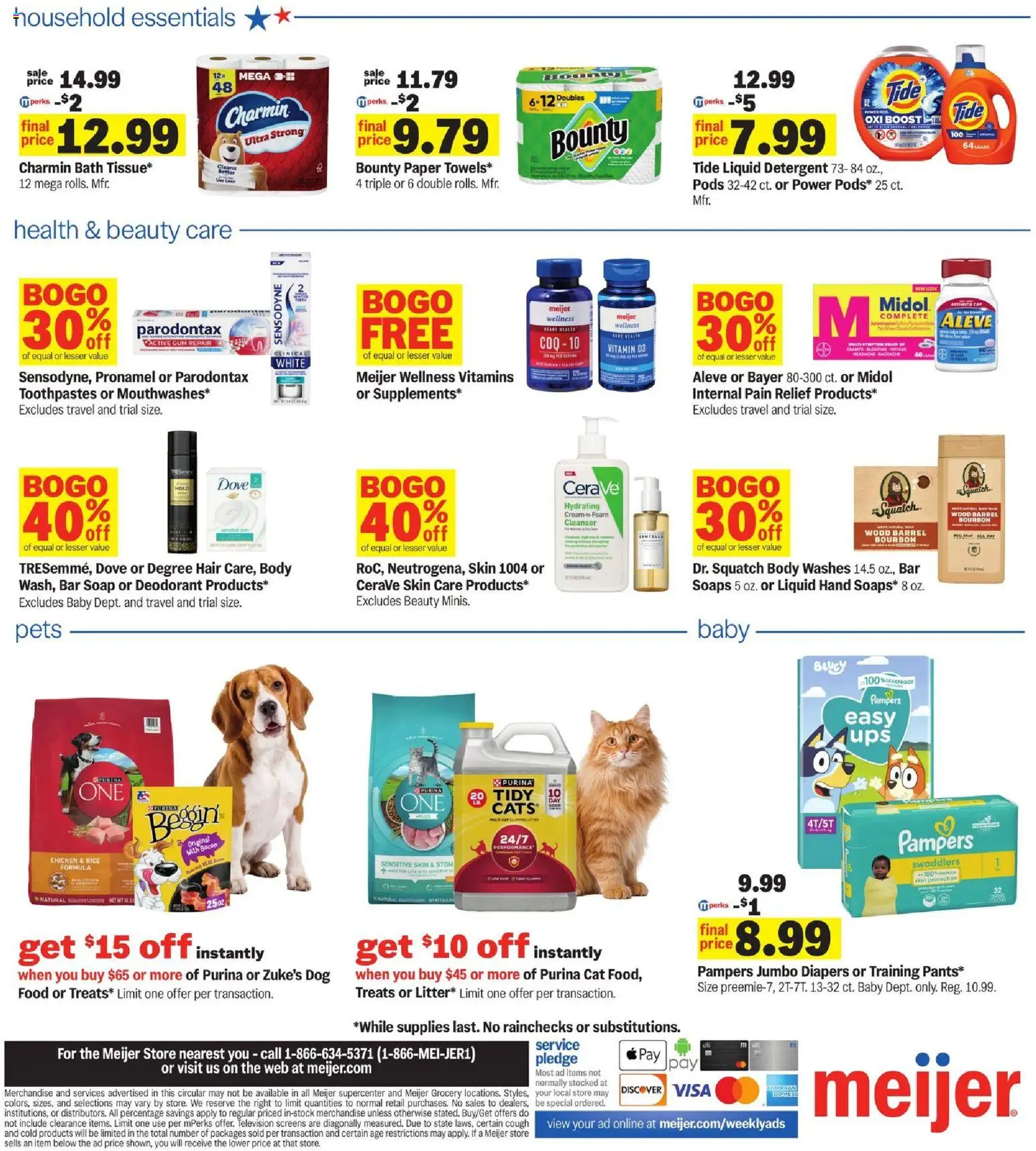 Meijer Weekly Ad - valid from 07/15/2026 | Page: 4 | Products: Bath, Soap, Detergent, Bar Soap