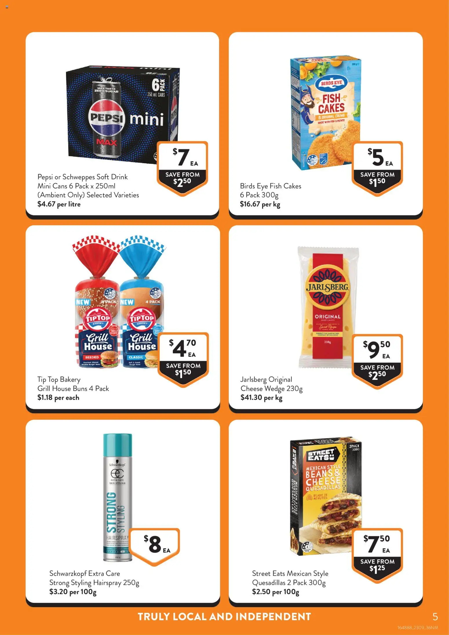Foodworks catalogue - valid from 16/09/2026 | Page: 5 | Products: Cheese, Fish, Pepsi, Sugar