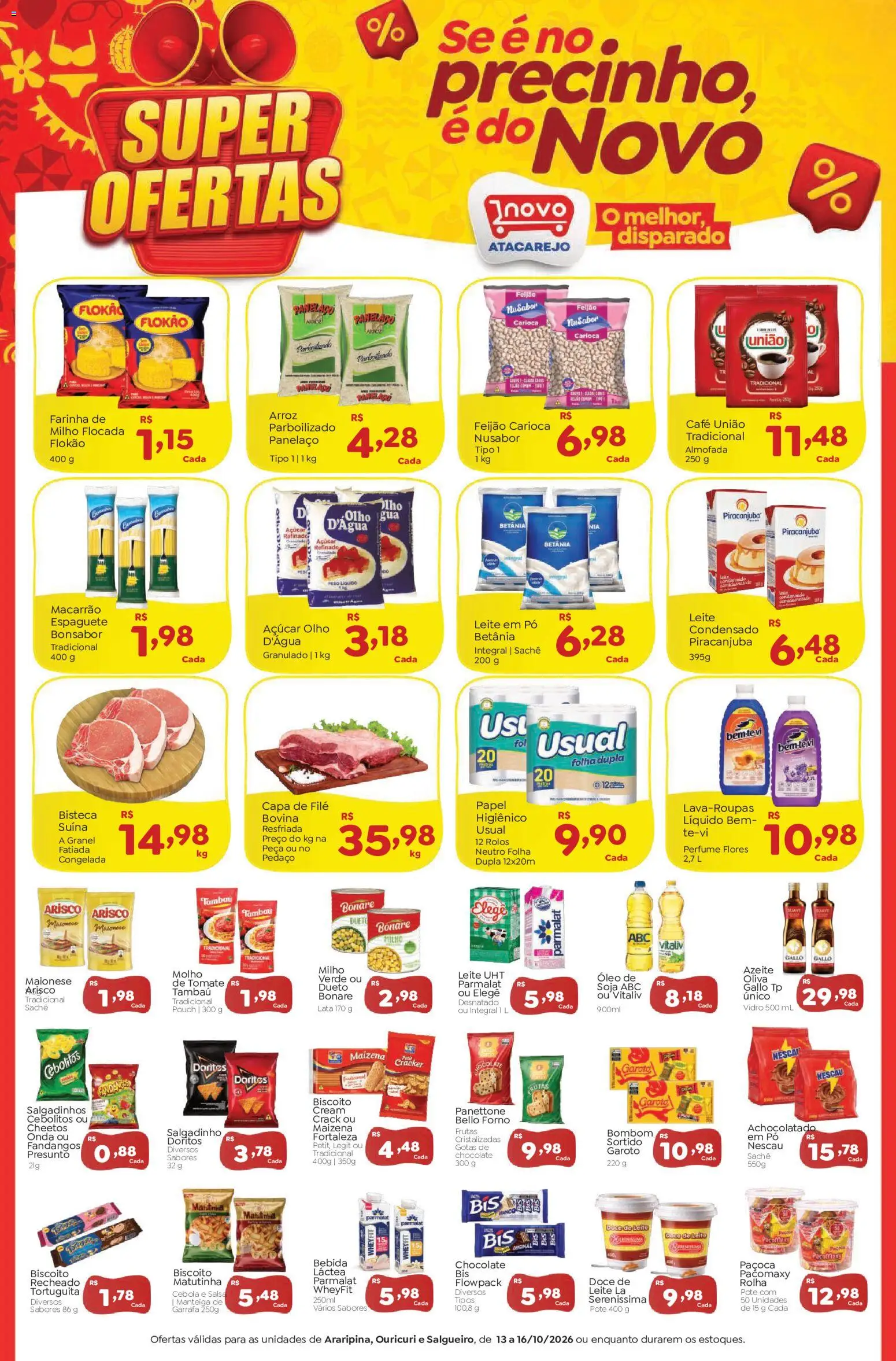 Novo Atacarejo Folheto - válido de 13/10/2026 | Página: 1