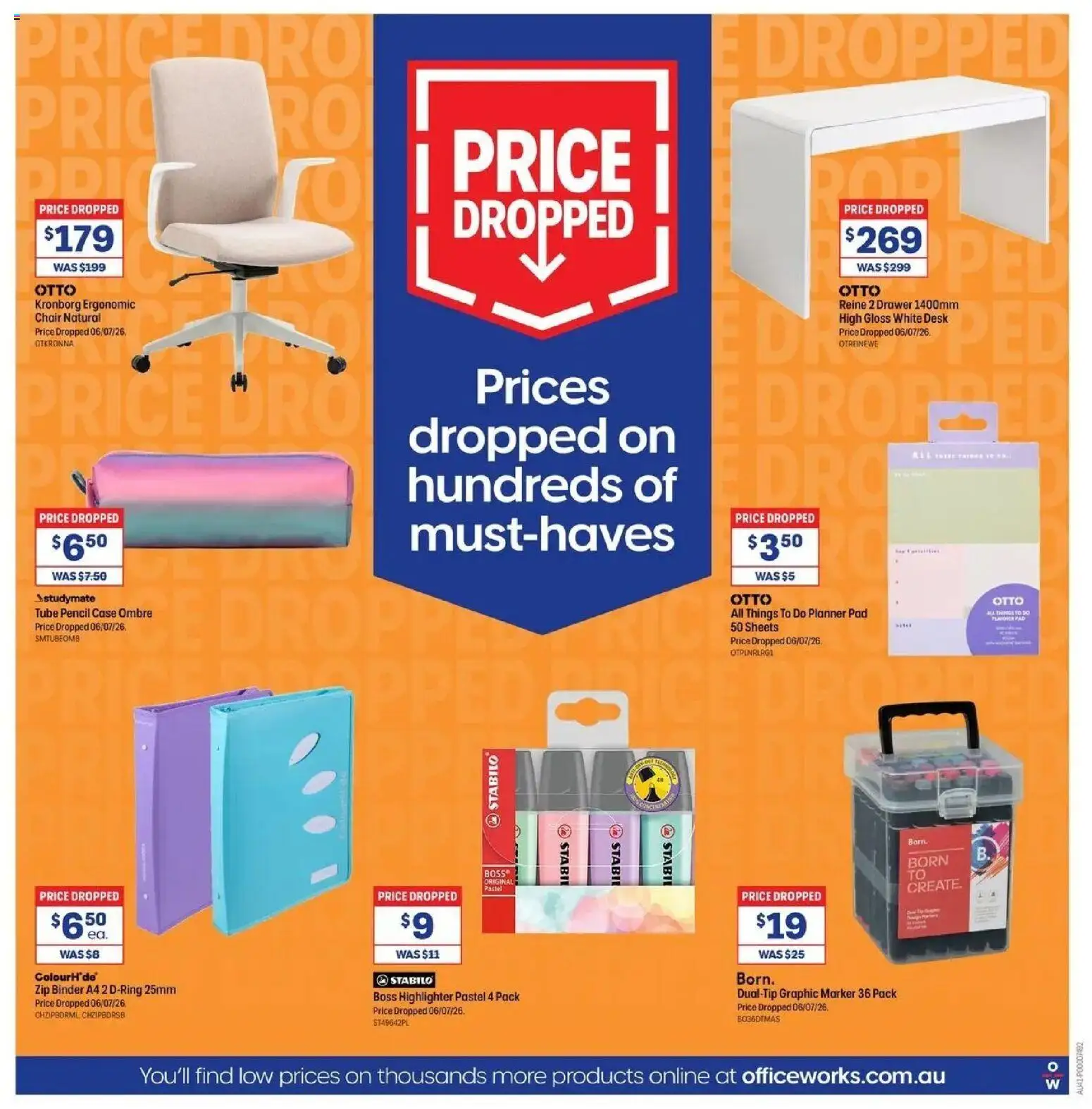 Officeworks Deals - 08/09/2026 > weekly / monthly specials | Page: 16 | Products: Drawer, Highlighter, Case, Pencil