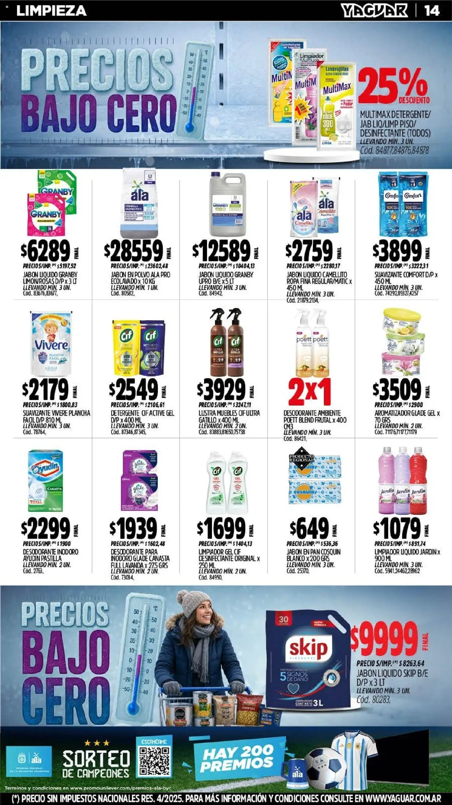Yaguar - Oferta Semanal Misiones │ válido desde el 20/07/2026 | Página: 13 | Productos: Desinfectante, Desodorante, Limpiador, Canasta
