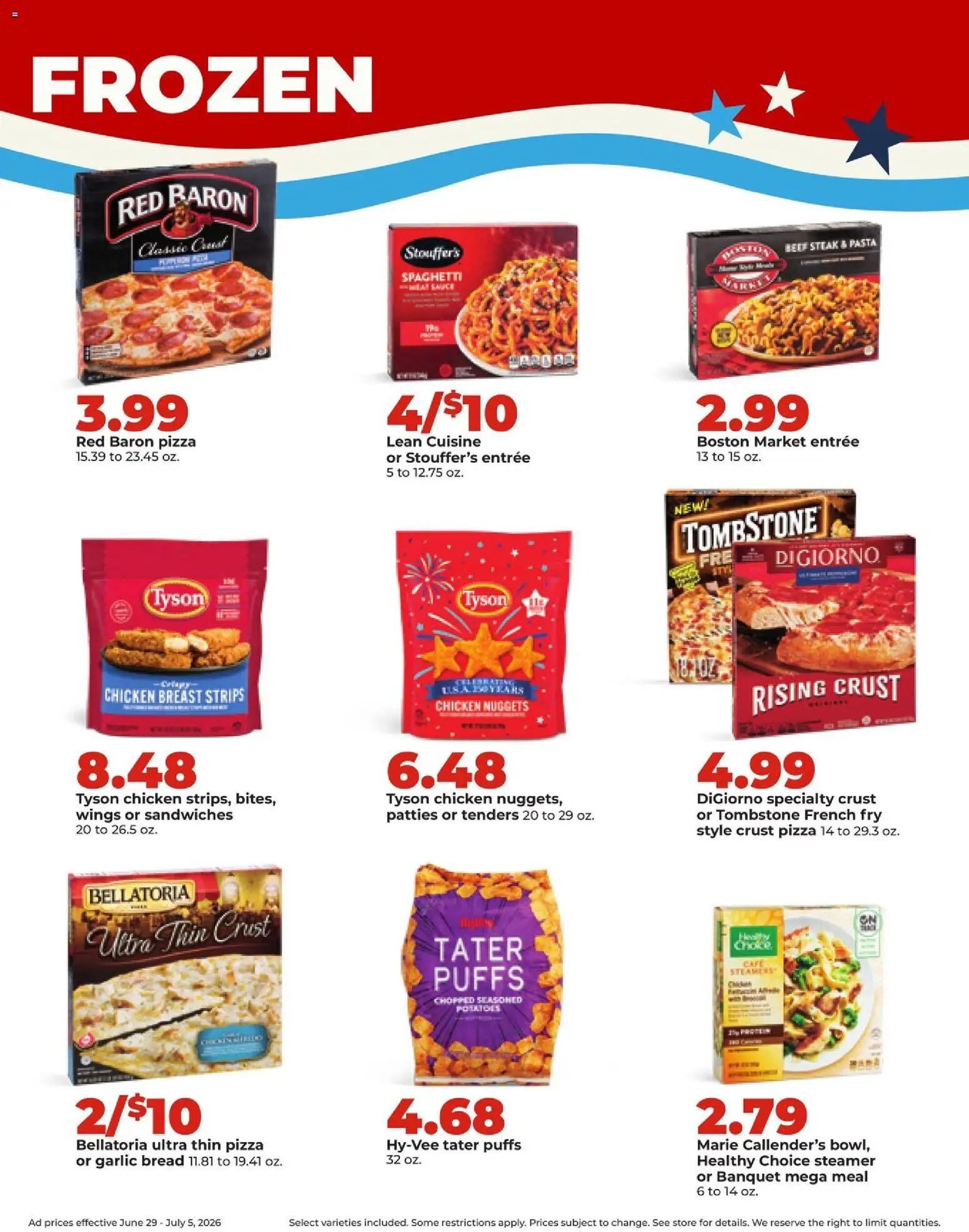 HyVee Weekly Ad - valid from 06/29/2026 | Page: 33 | Products: Bread, Pizza, Beef, Garlic
