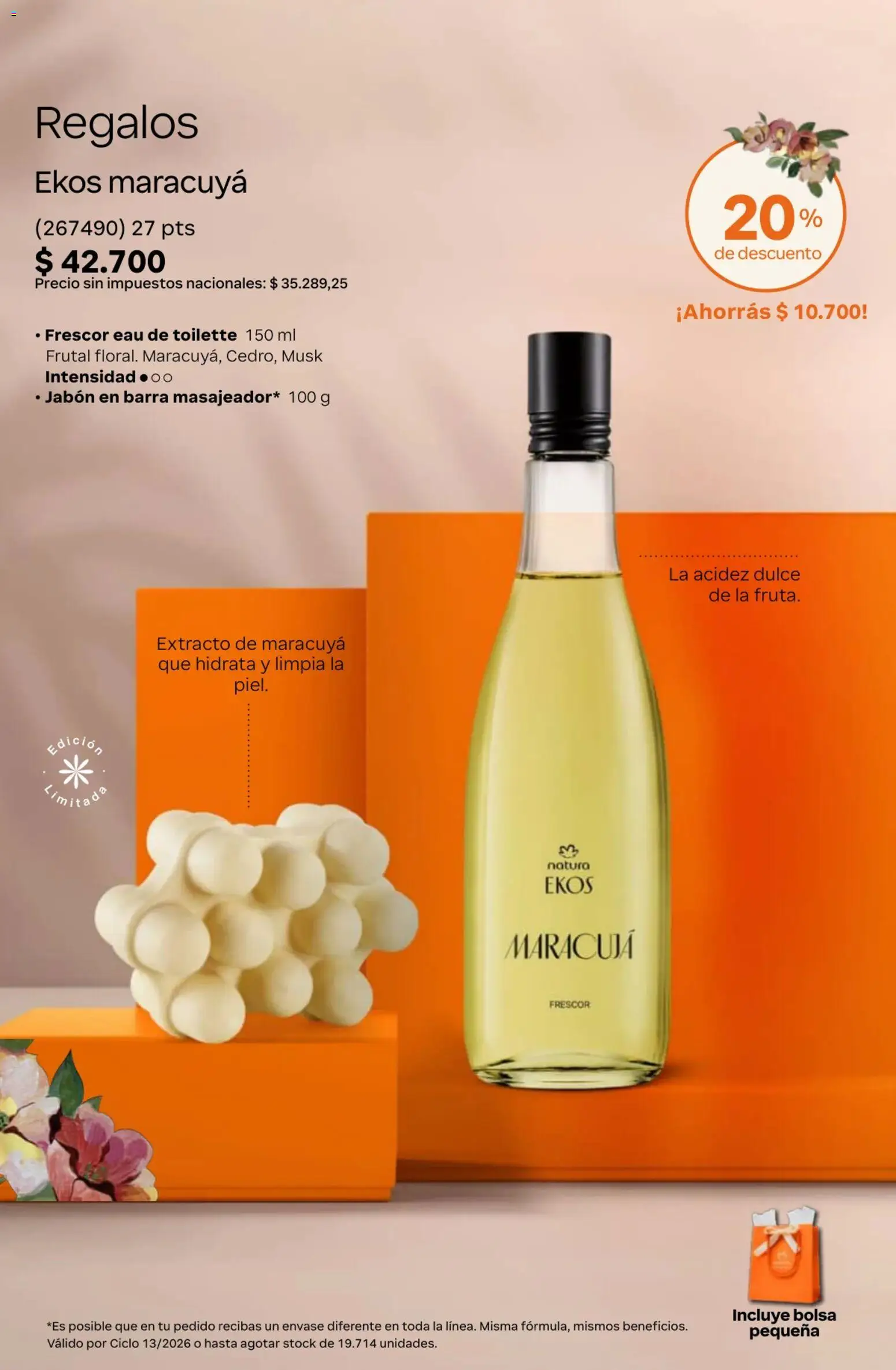 Catálogo Natura Ciclo 13 │ válido desde el 02/09/2026 | Página: 28 | Productos: Bolsa, Eau de toilette, Dulce, Jabón