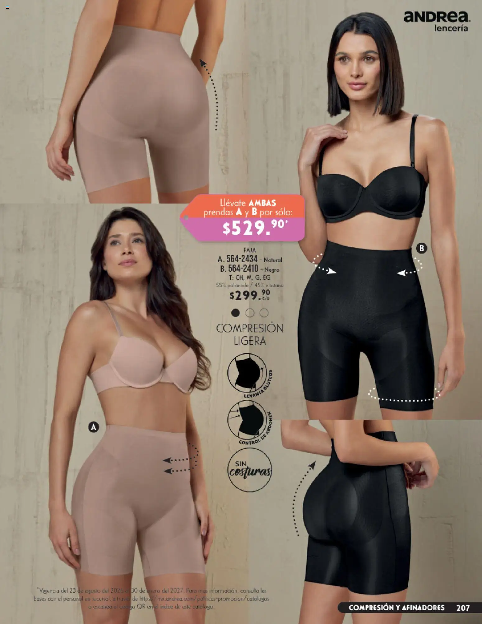 Nuevas ofertas de Andrea válidas en toda la República Mexicana desde el 23/08/2026. ¡Encuentra las mejores ofertas en Andrea catálogo Lencería & vestir interior! | Página: 67 | Productos: Lenceria, Faja