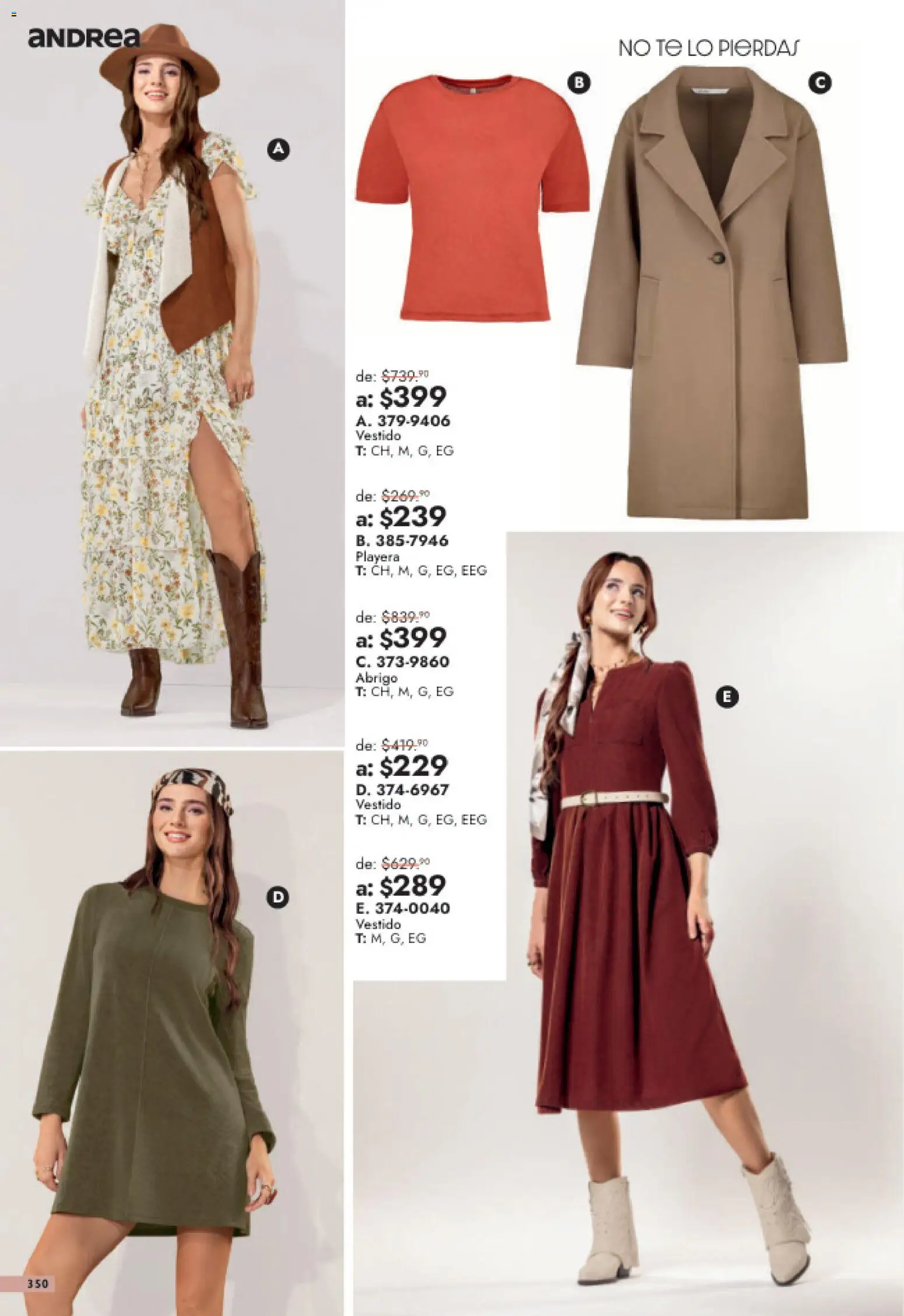 Nuevas ofertas de Andrea válidas en toda la República Mexicana desde el 26/07/2026. ¡Encuentra las mejores ofertas en Andrea catálogo Outlet! | Página: 350