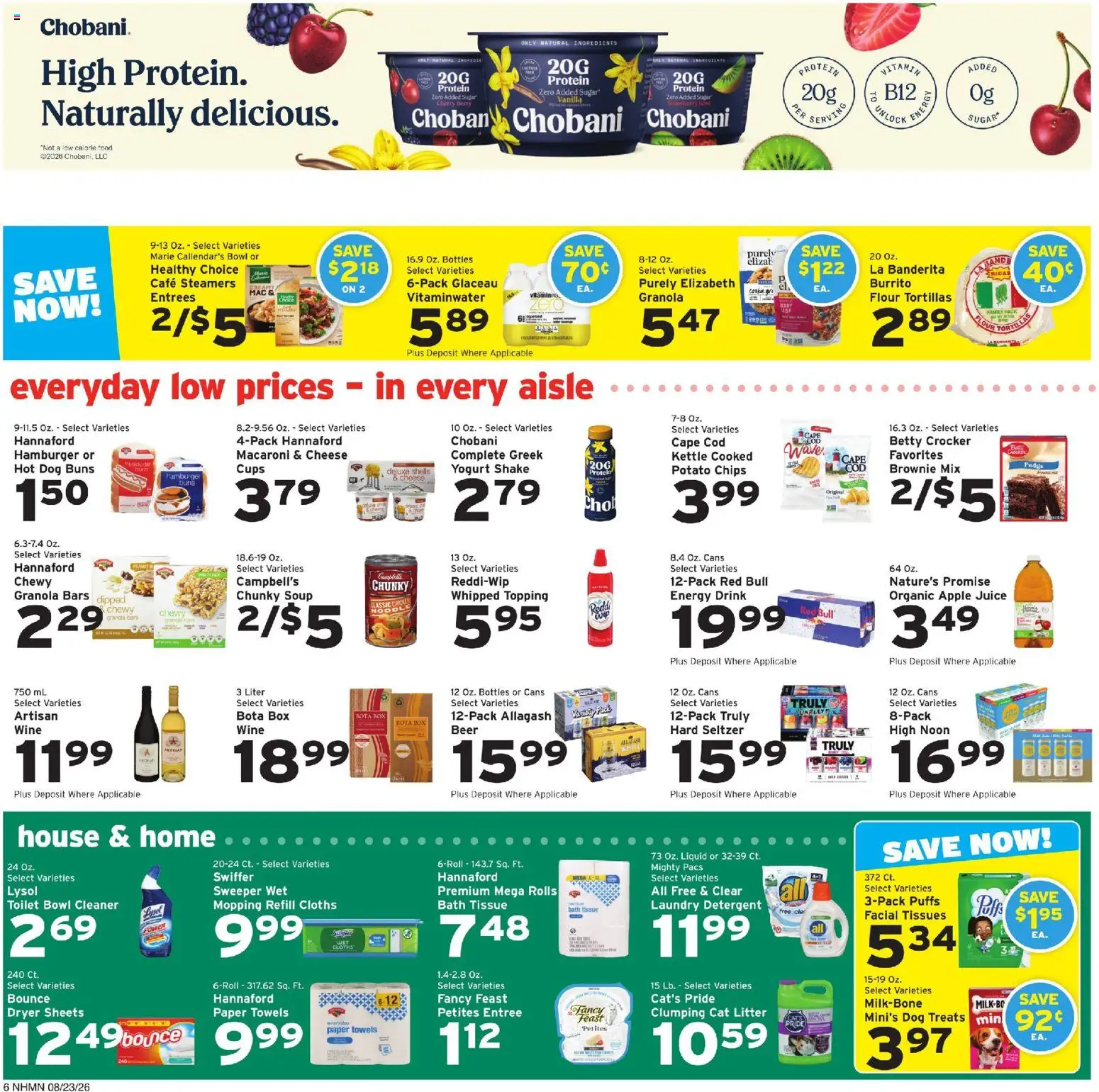 Hannaford Weekly Ad - valid from 08/23/2026 | Page: 8 | Products: Bath, Detergent, Sugar, Red Bull