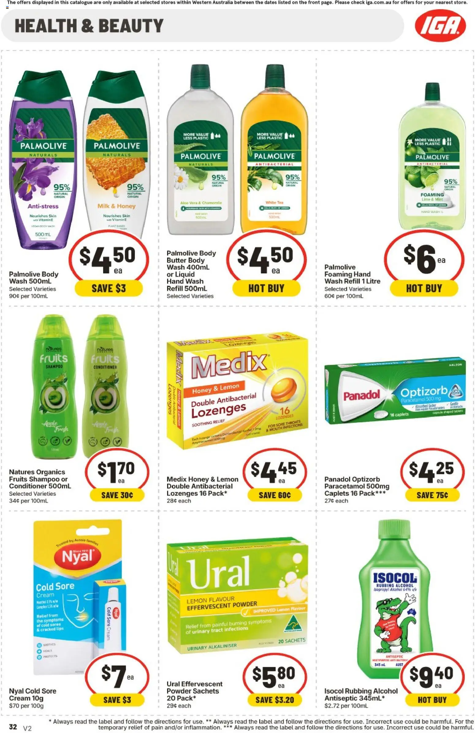 IGA catalogue - valid from 22/07/2026 | Page: 32 | Products: Milk, Butter, Cream, Rubbing alcohol