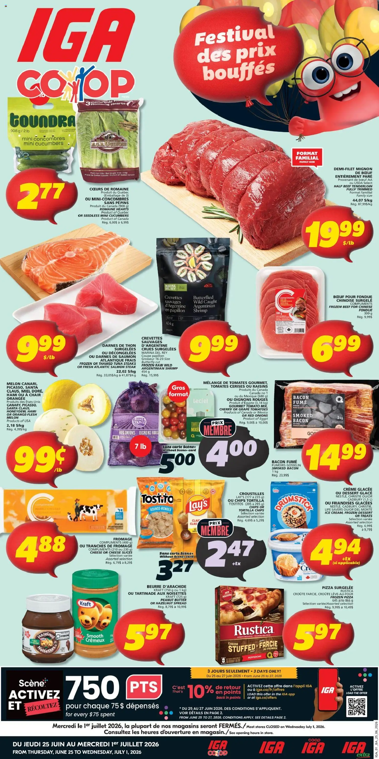 IGA flyer valid from Jun 25, 2026 | Page: 1 | Products: Beef, Butter, Cheese, Tomatoes