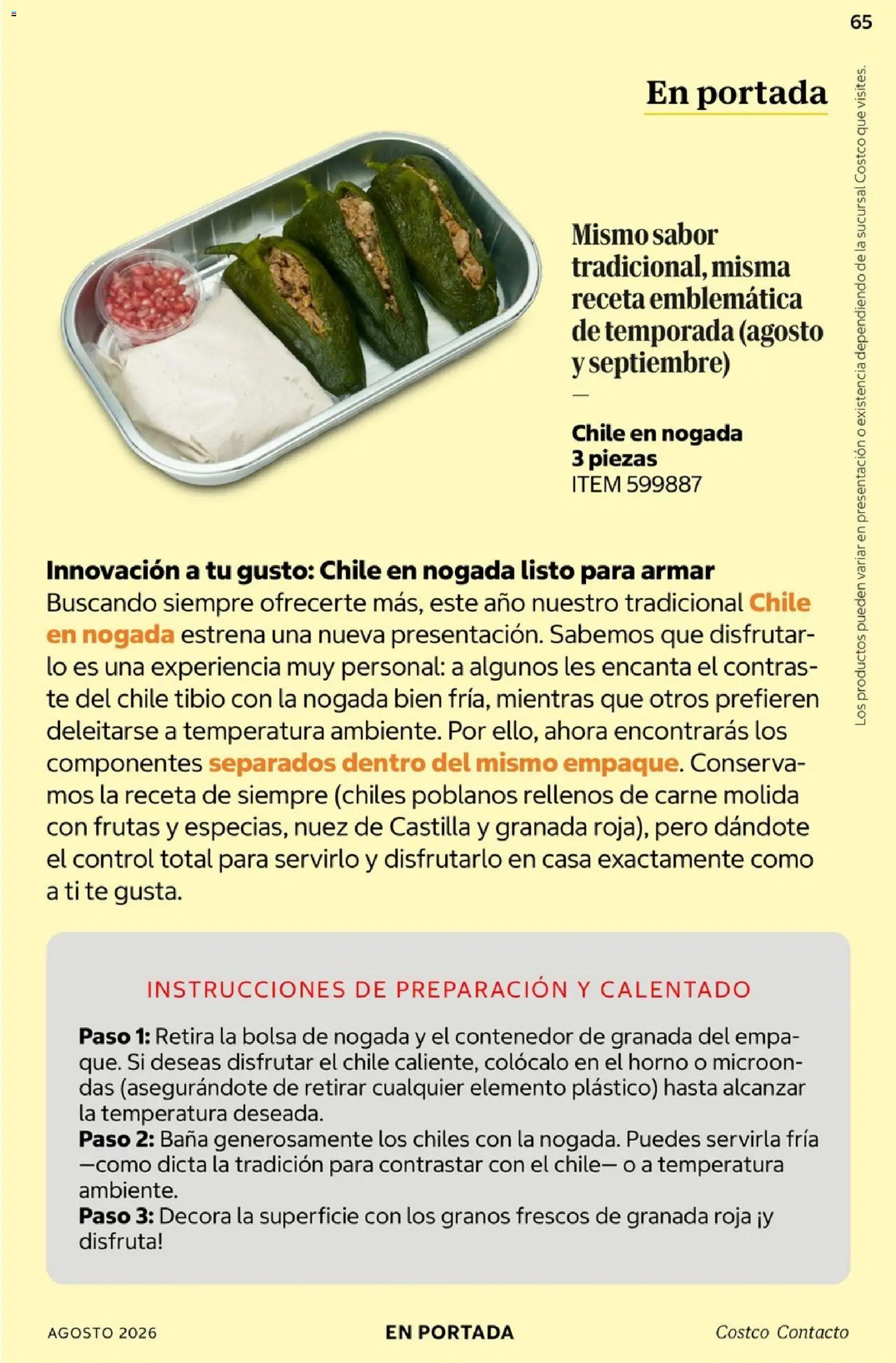 Nuevas ofertas de Costco válidas en toda la República Mexicana desde el 01/08/2026. ¡Encuentra las mejores ofertas en Costco catálogo Agosto! | Página: 65 | Productos: Nuez, Carne, El horno, Té