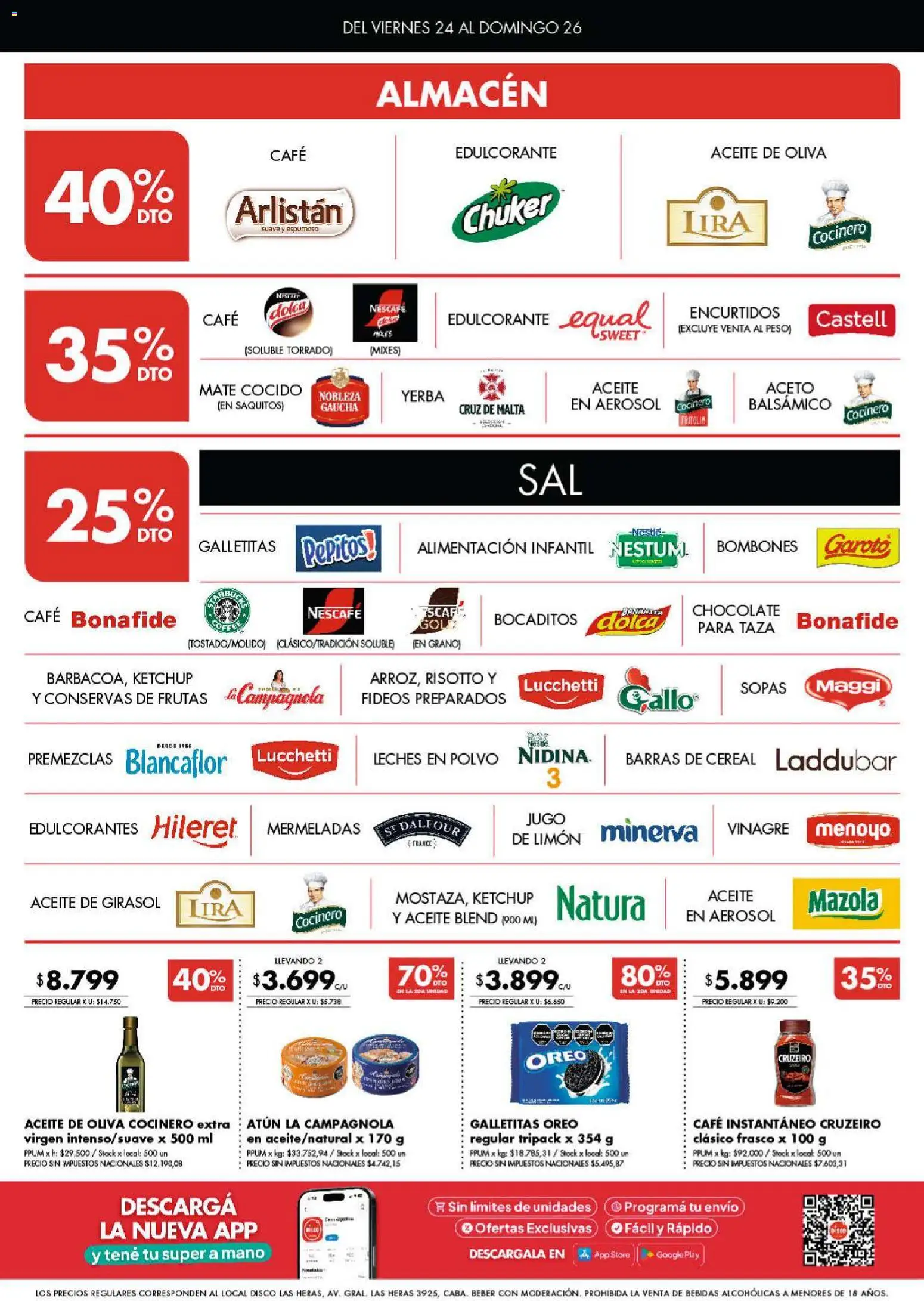 Disco - Ofertas | Córdoba │ válido desde el 23/07/2026 | Página: 3 | Productos: Galletitas, Yerba, Vinagre, Mate cocido