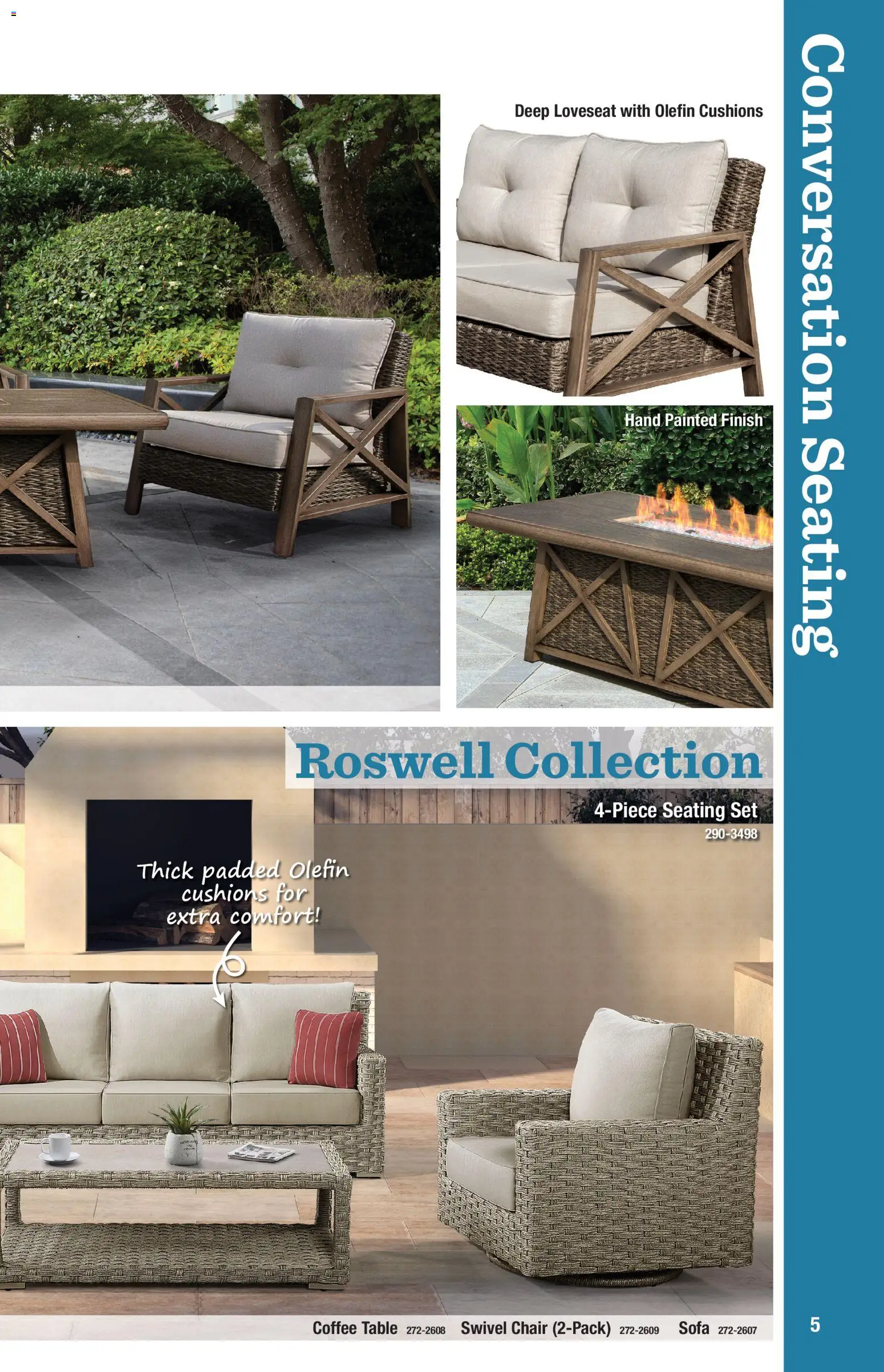 Menards Outdoor Living Catalogue - valid from 02/04/2026 | Page: 5 | Products: Sofa, Coffee table, Chair, Loveseat