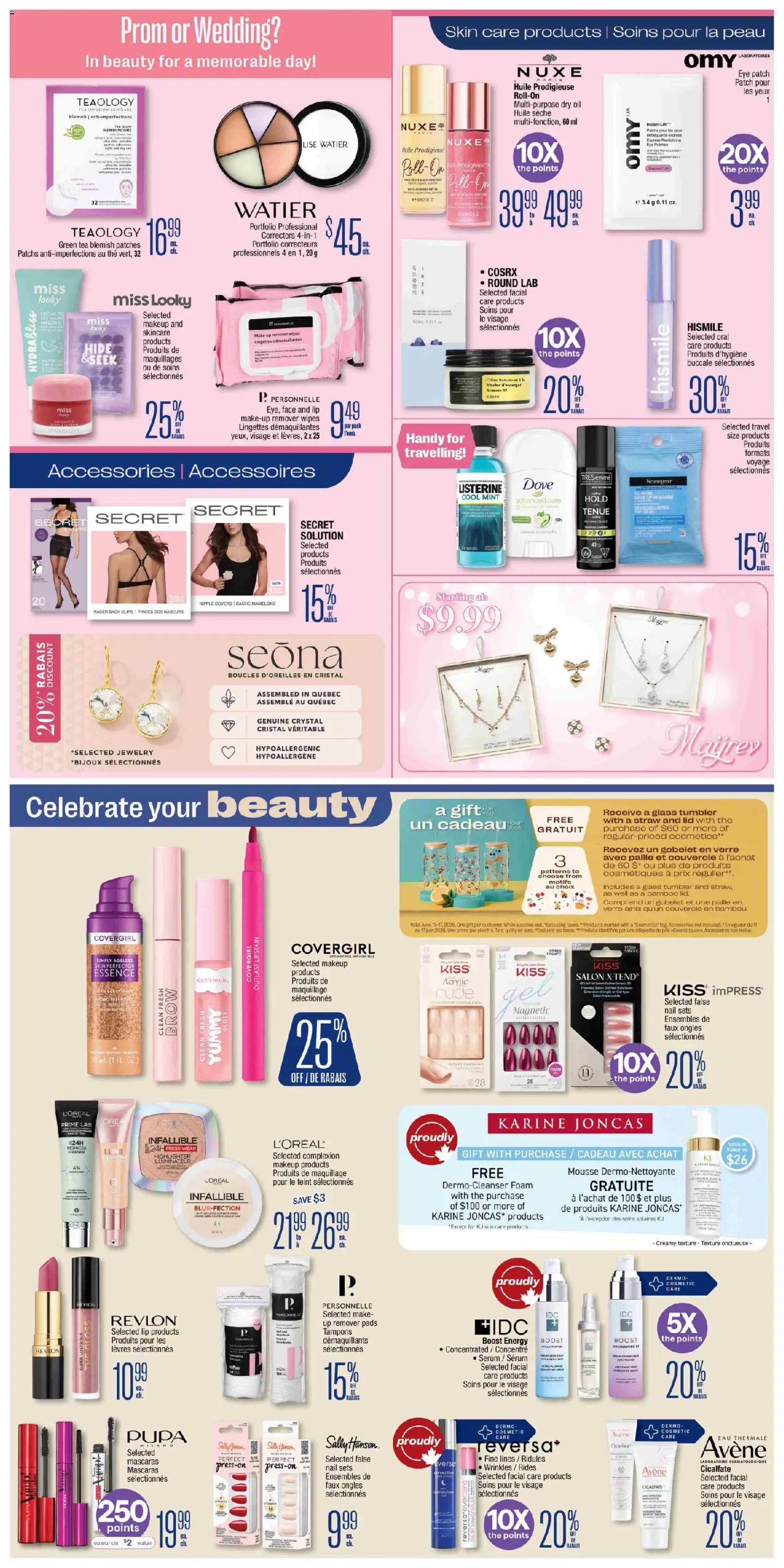 Jean Coutu flyer valid from 11.06.2026 | Page: 5 | Products: Tea, Highlighter, Makeup remover, Oil