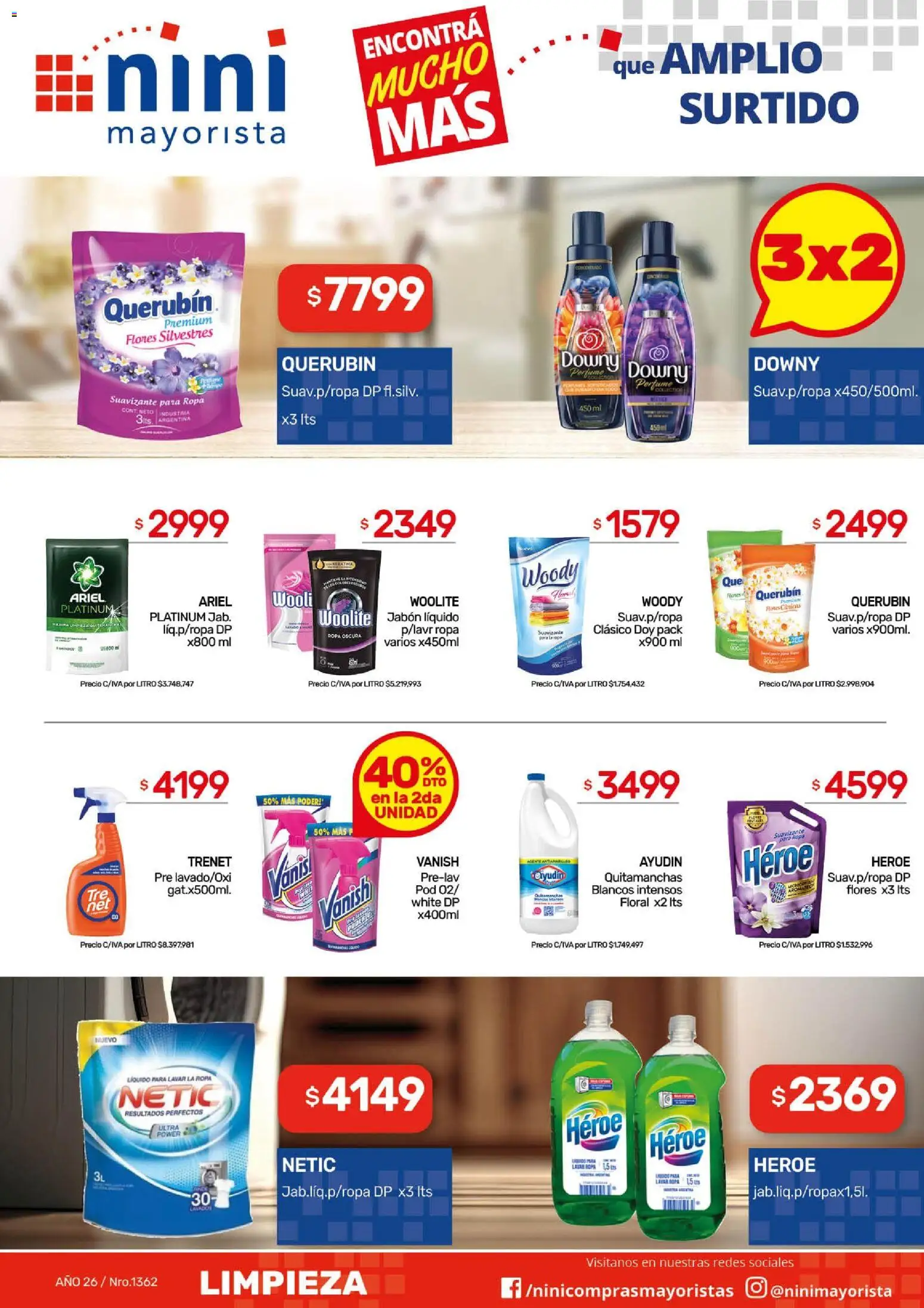 NINI Mayorista ofertas │ válido desde el 01.06.2026 | Página: 9 | Productos: Jabón líquido, Jabón, Quitamanchas, Ropa