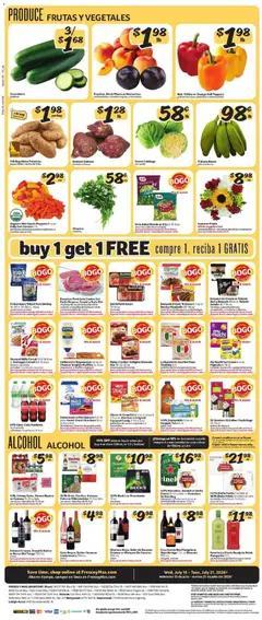 Preview of Fresco y Más weekly ads valid from 07/15/2026 | Page: 5 | Products: Bread, Beer, Cucumbers, Water
