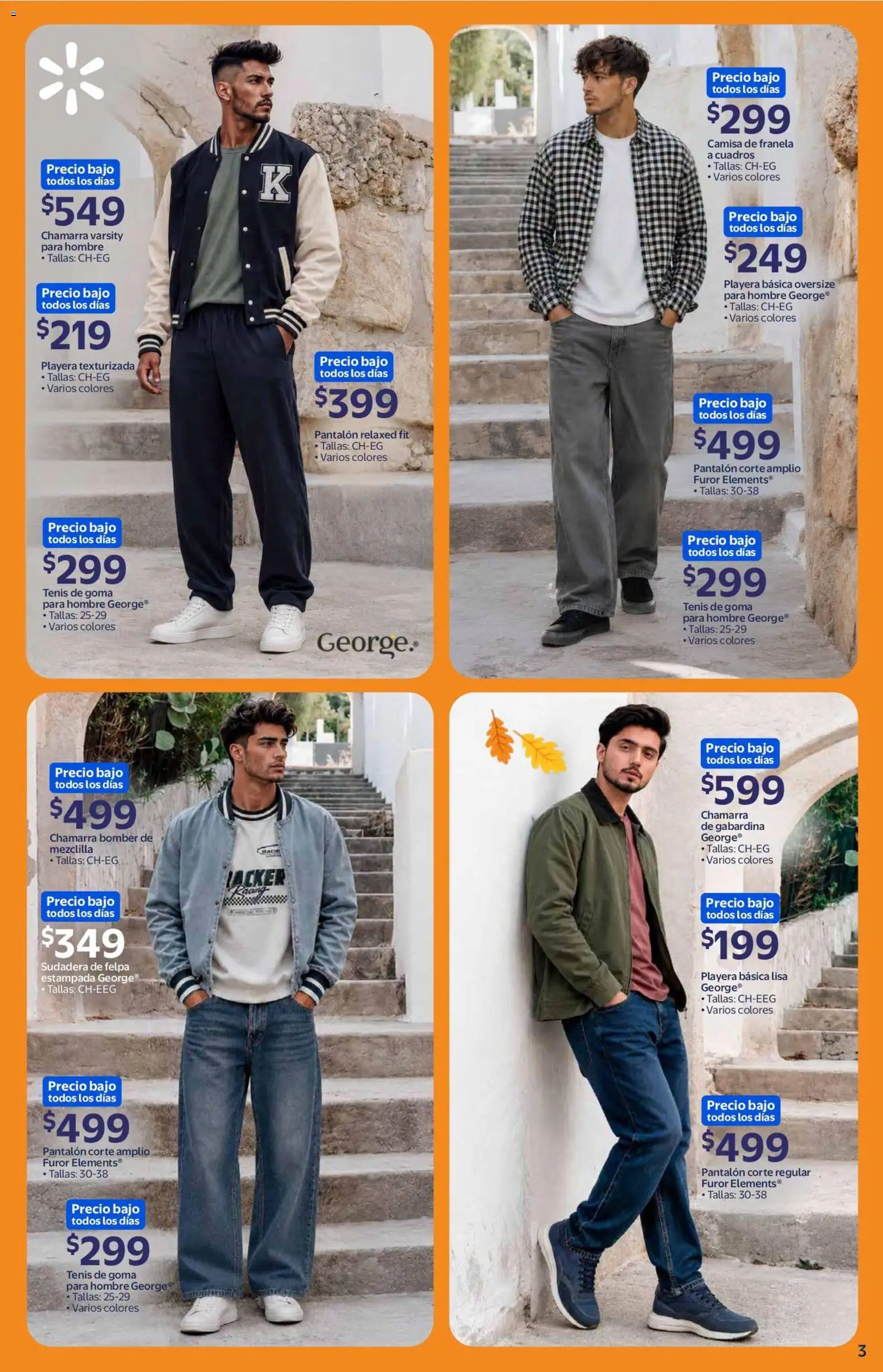 Nuevas ofertas de Walmart válidas en toda la República Mexicana desde el 18/09/2026. ¡Encuentra las mejores ofertas en Walmart folleto Colección otoño 2026! | Página: 3 | Productos: Tenis, Camisa, Chamarra, Sudadera