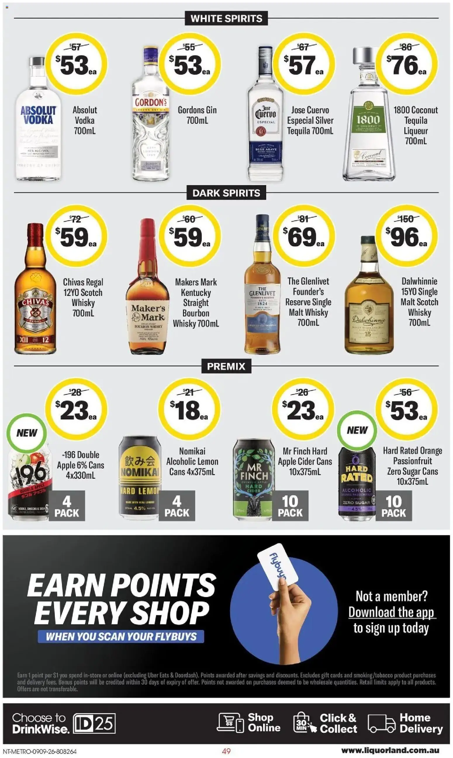 Coles catalogue - valid from 09/09/2026 | Page: 49 | Products: Agave, Scotch whisky, Tequila, Bourbon