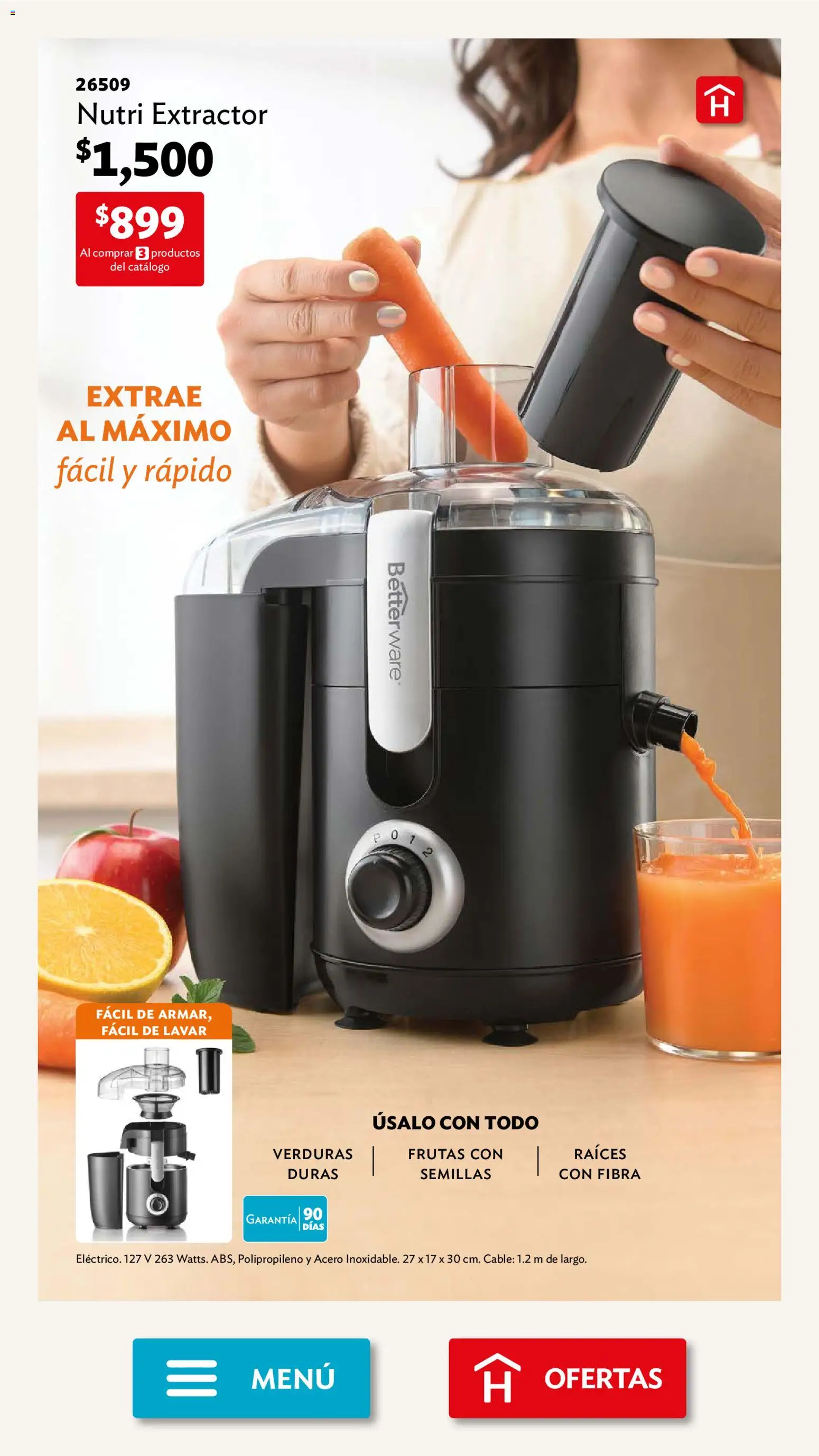 Nuevas ofertas de Betterware válidas en toda la República Mexicana desde el 02/02/2026. ¡Encuentra las mejores ofertas en Betterware campaña 2 2026! | Página: 6 | Productos: Semillas, Cable, Verduras, Extractor