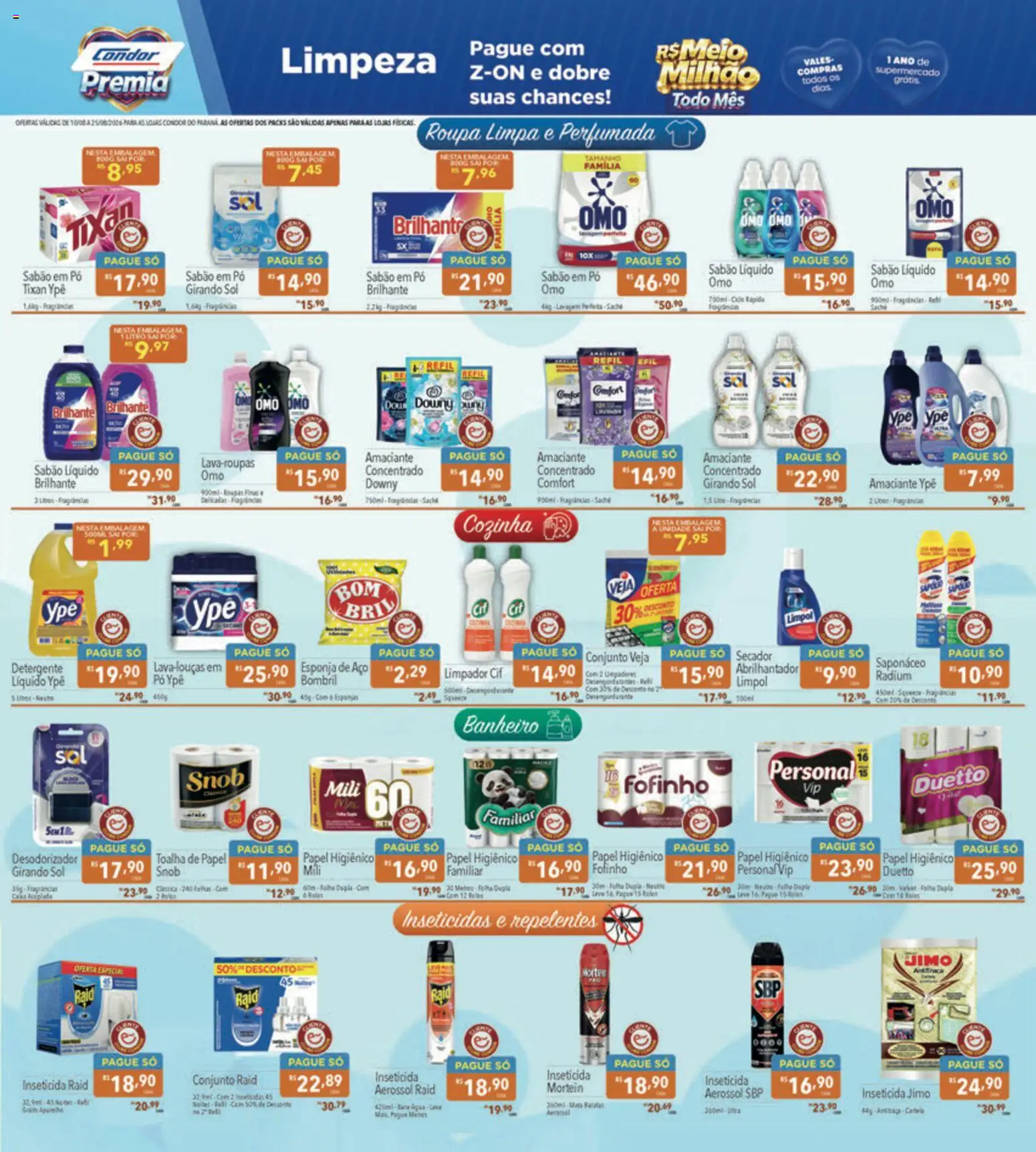 Supermercados Condor Folheto - válido de 10/08/2026 | Página: 19 | Produtos: Caixa, Girando sol, Base, Papel higiênico