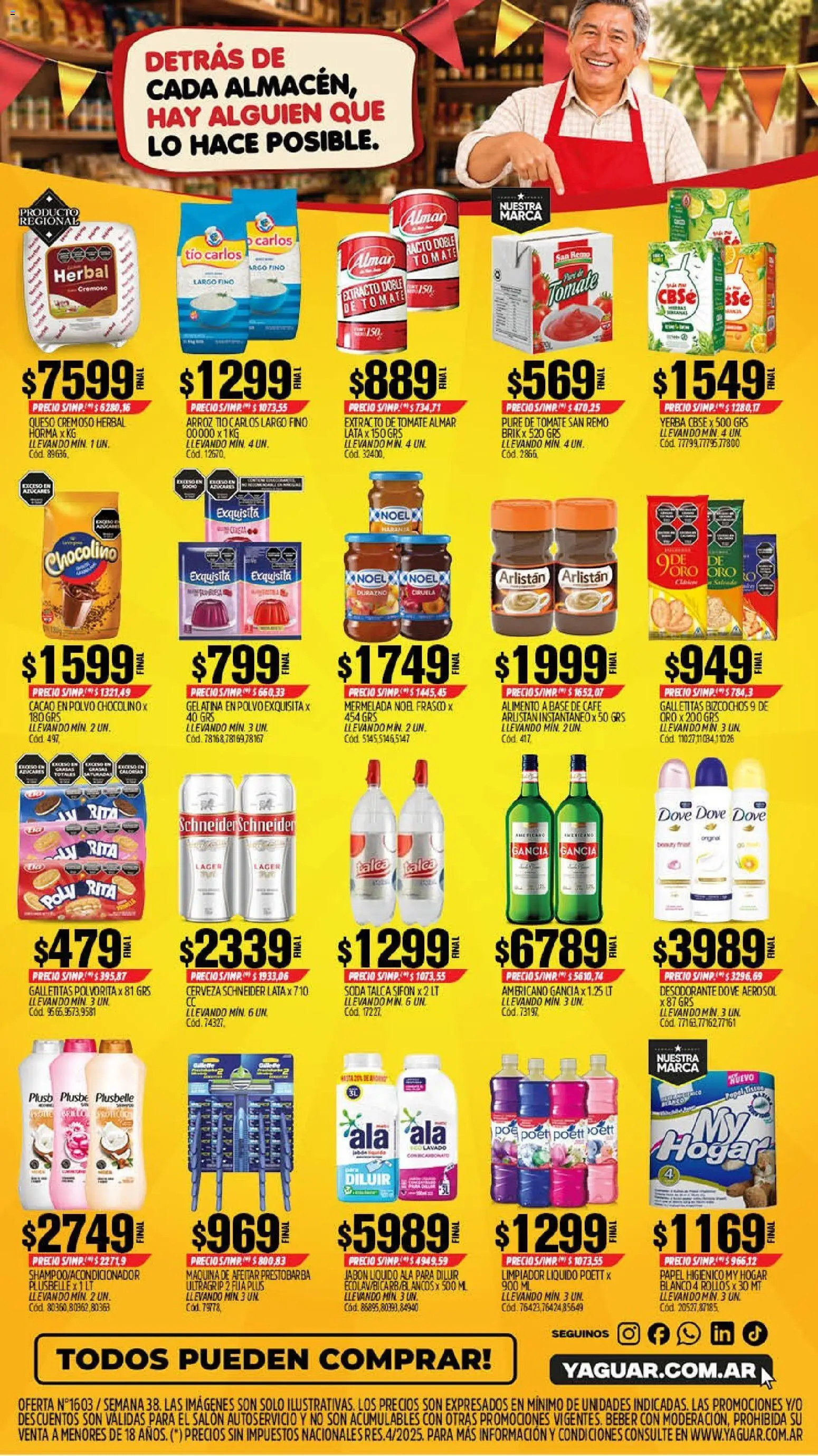 Yaguar - Oferta Semanal Mendoza │ válido desde el 14/09/2026 | Página: 2 | Productos: Soda, Huevo, Arroz, Puré