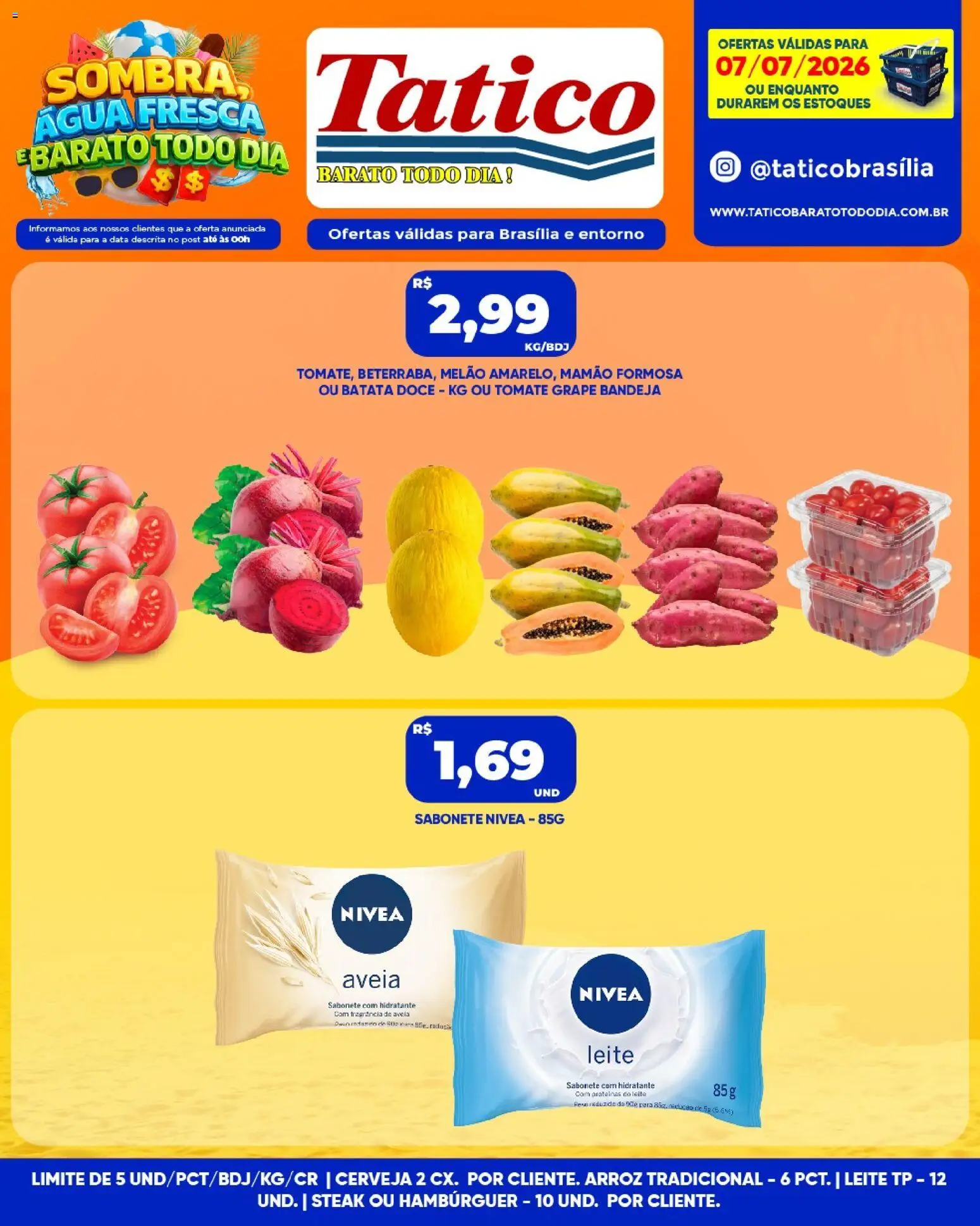 Tatico Folheto - válido de 08/07/2026 | Página: 25 | Produtos: Cerveja, Sabonete, Aveia, Avelã